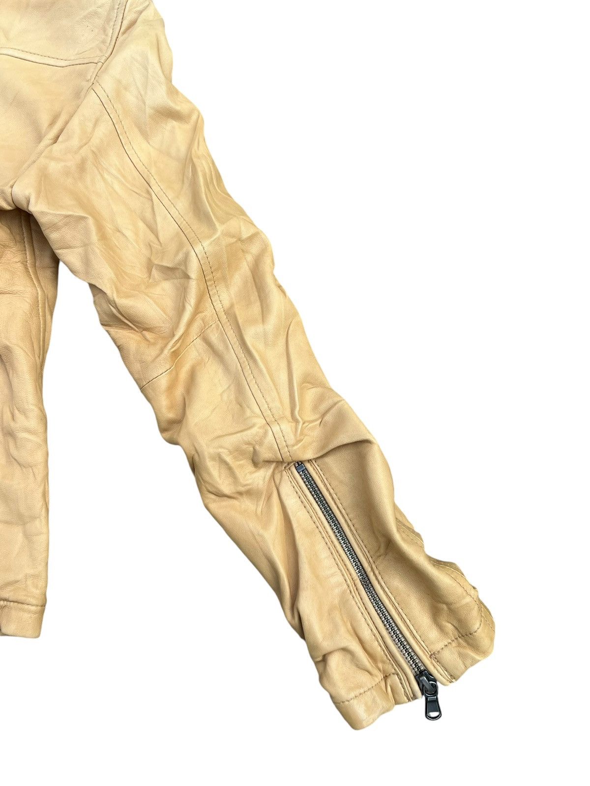 Nicole Club Monsieur Nicole Fade Patina Sheepskin Leather Racer Jacket Size US S / EU 44-46 / 1 - 23 Thumbnail
