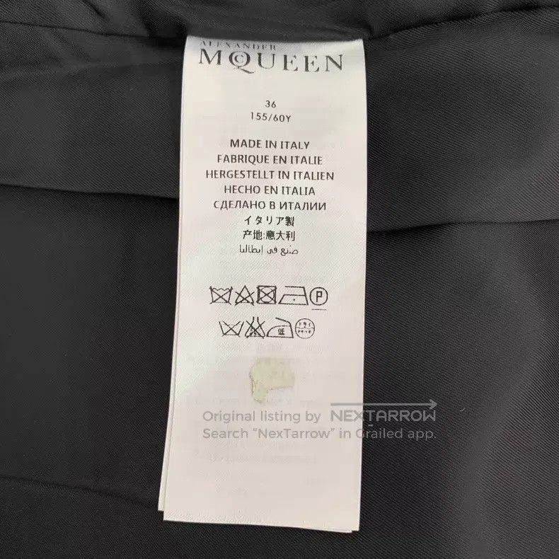 Alexander McQueen Alexander Mcqueen Black hollow stitched wool casual trouse Size 24" / US 00 / IT 34 - 7 Thumbnail