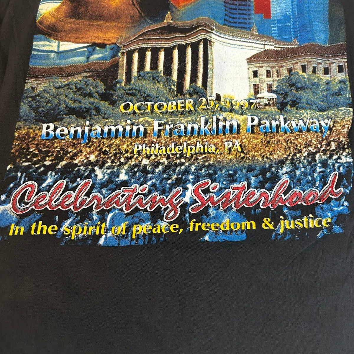 Rap Tees RARE 1997 Million Woman March Protest Vintage Rap Tee Shirt Size US XL / EU 56 / 4 - 7 Thumbnail