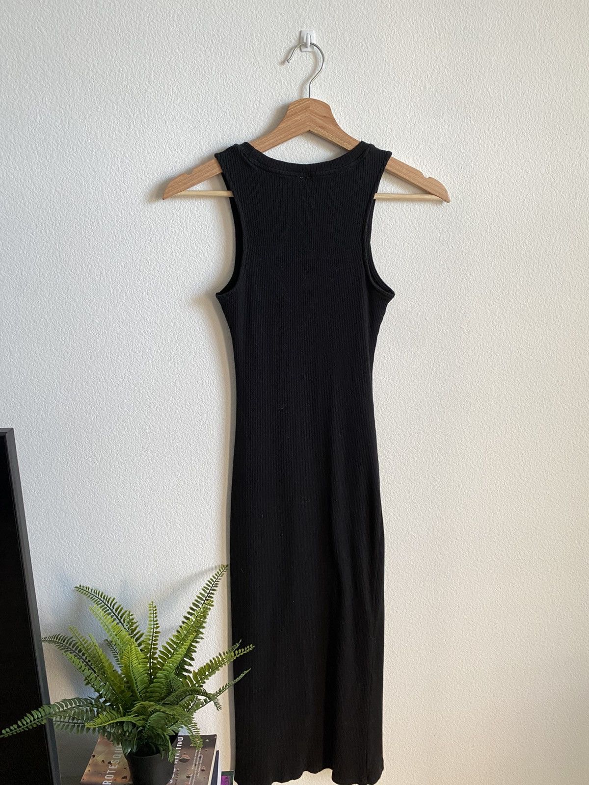Other Black Maxi Ribbed Knit Body Dress Size M / US 6-8 / IT 42-44 - 5 Thumbnail