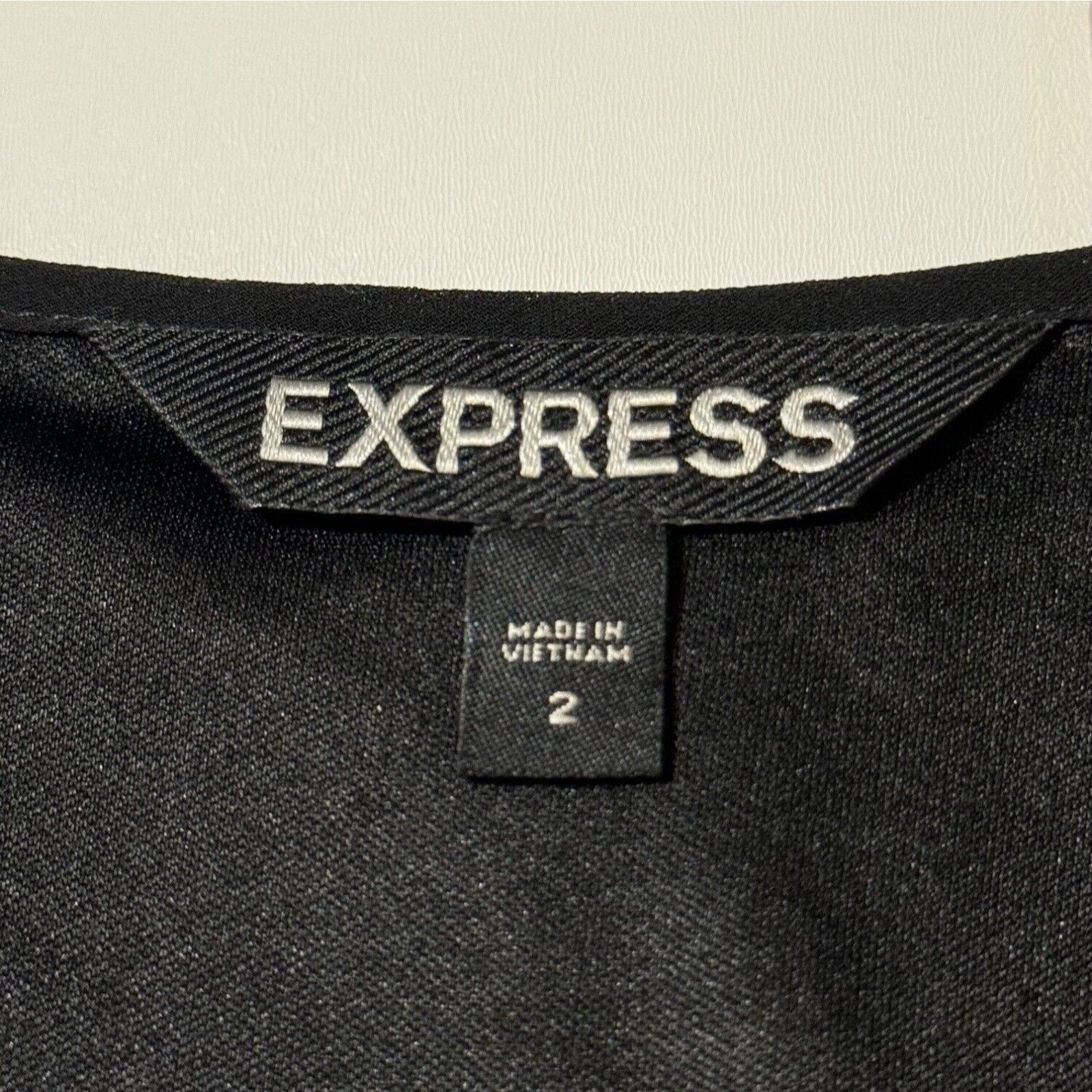 Express Express Women's Evening Wear Black Sequin Jumpsuit Size 2 Size 26" / US 2 / IT 38 - 5 Thumbnail