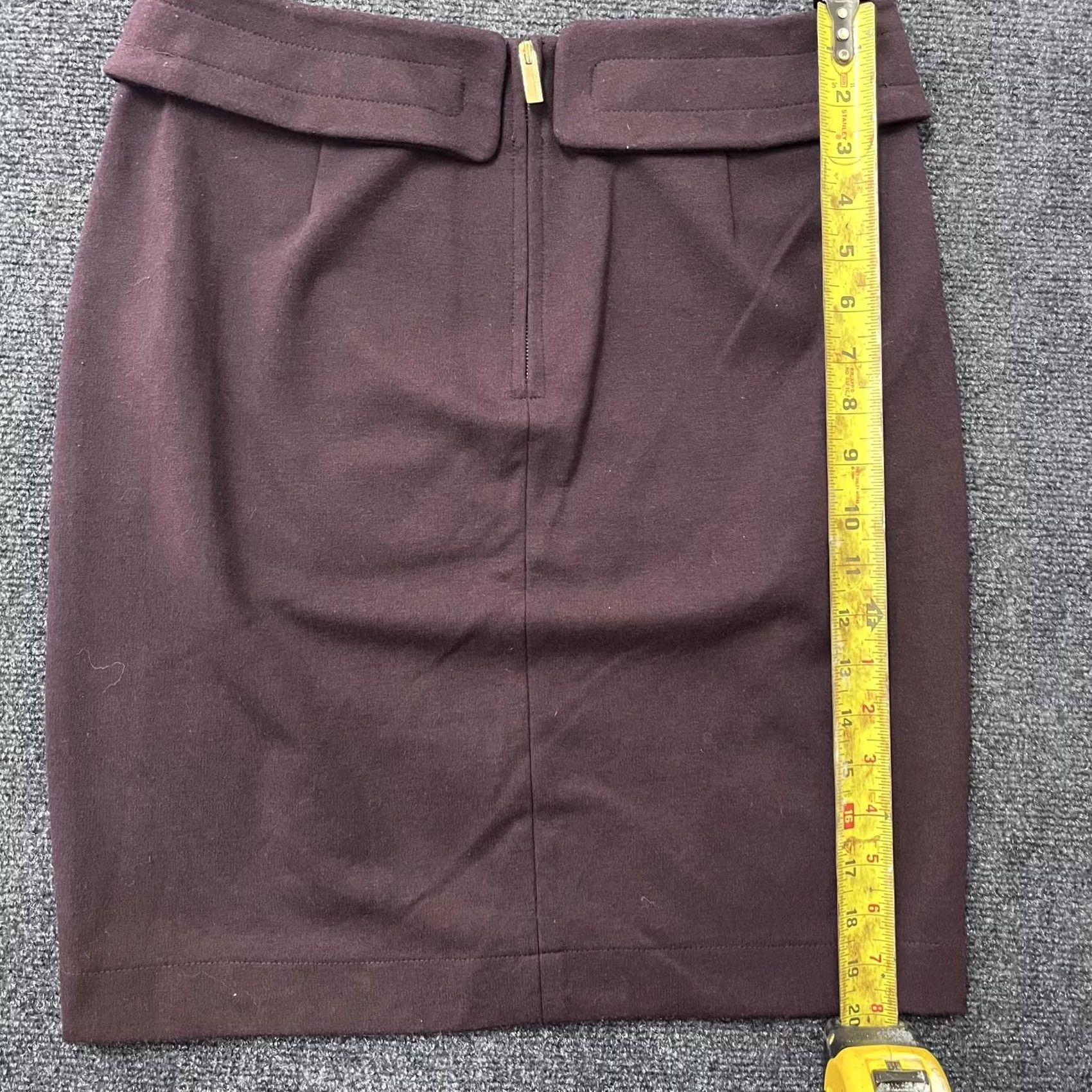 Vintage VINTAGE Adrienne Vittadini Skirt Womens 4 Brown High Waist Pencil Career Gold Button Size 27" / US 4 / IT 40 - 5 Thumbnail
