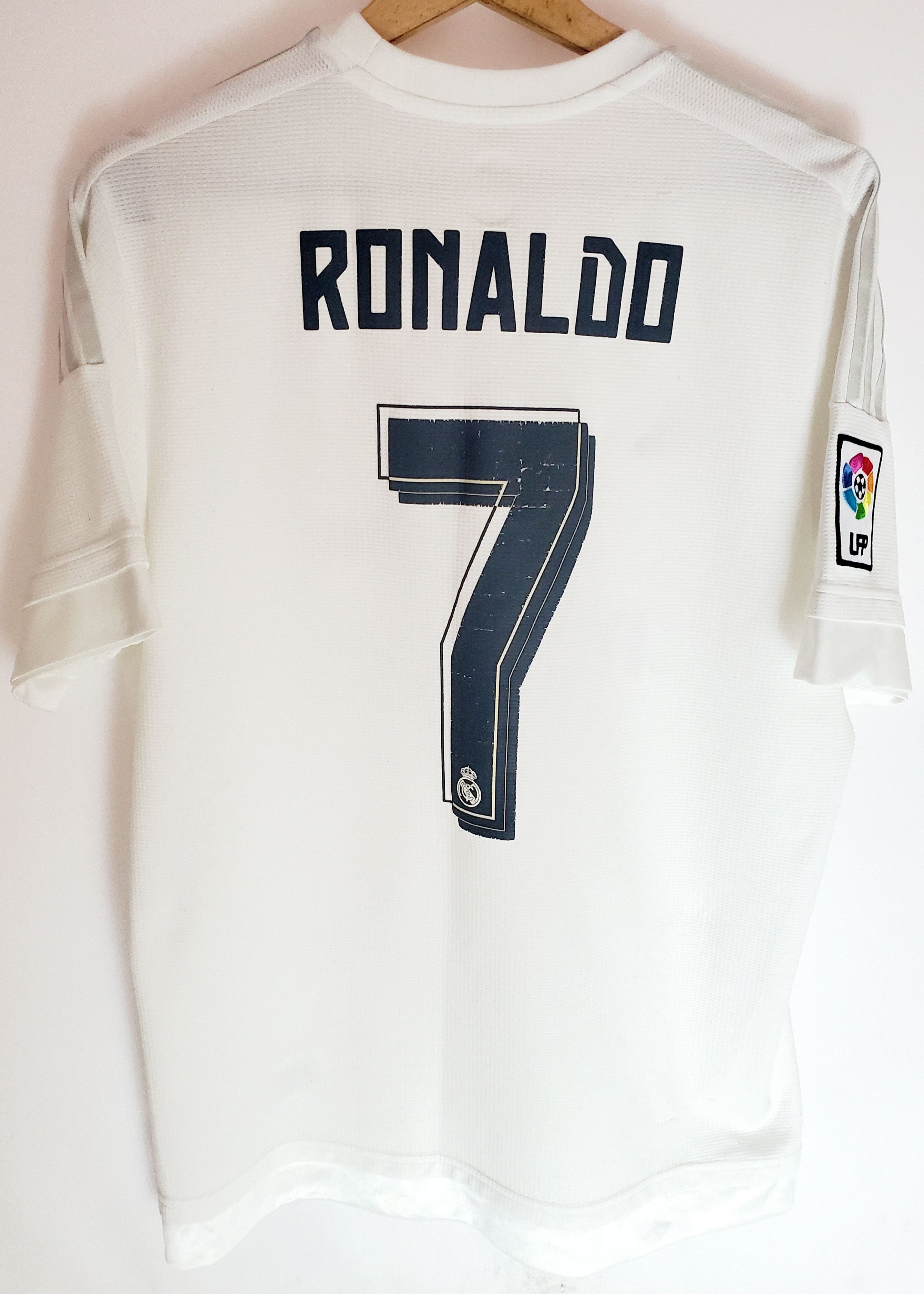 REAL MADRID Cristiano Ronaldo Record Goalscorer Tshirt L
