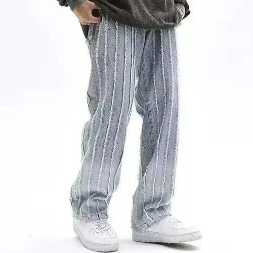 Japanese Brand Striped Baggy Jeans Size US 34 / EU 50 - 1 Thumbnail