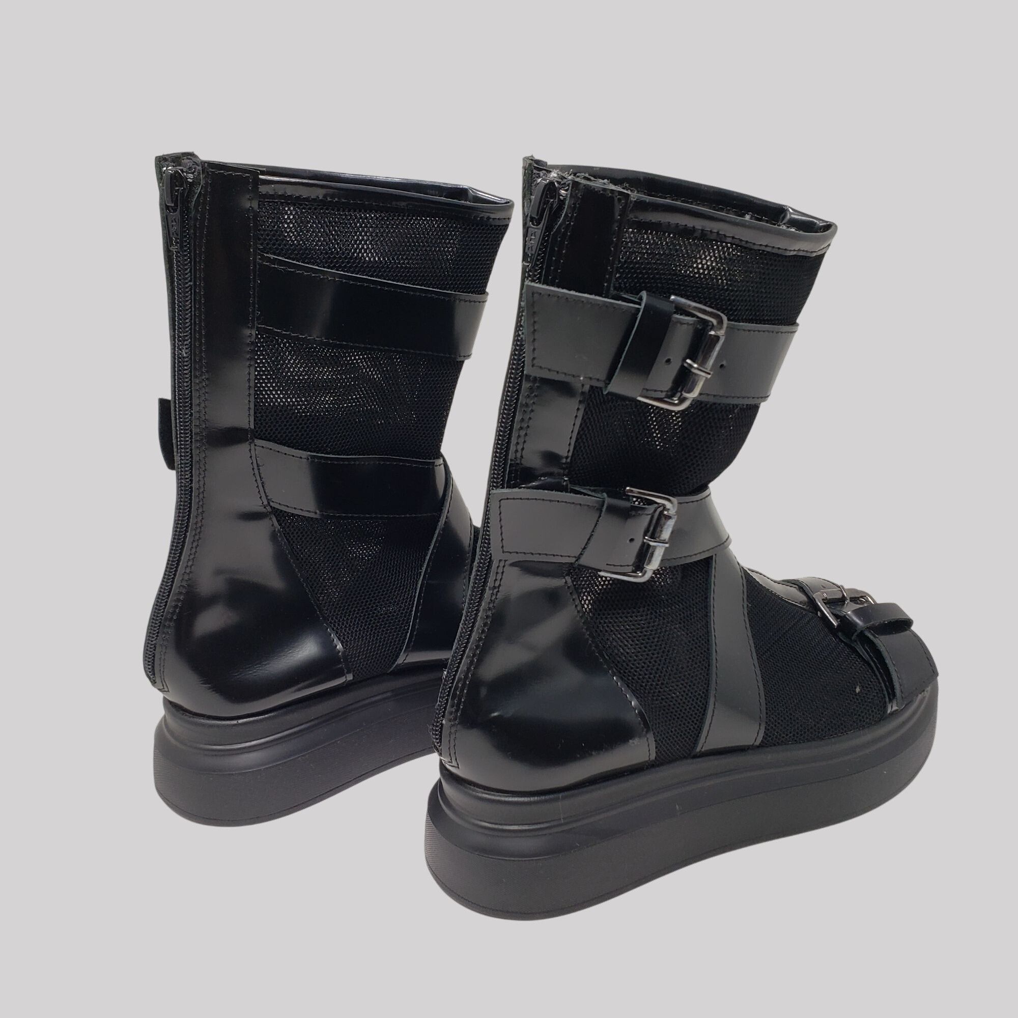 Other Adrenaline Black genuine leather summer boots/woman 41 / 27 Size US 10 / IT 40 - 4 Thumbnail