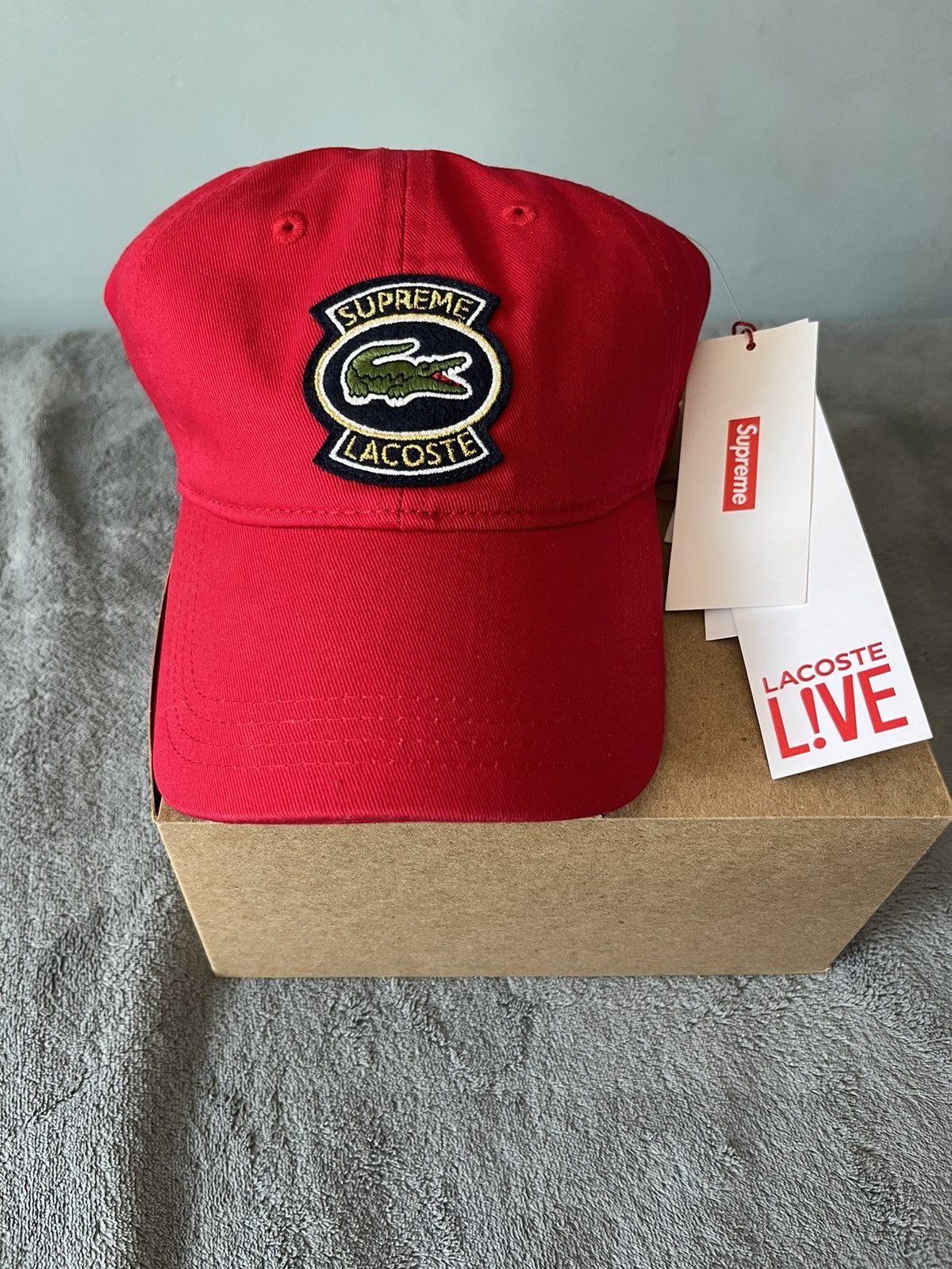 Lacoste × Supreme Supreme X Lacoste Twill 6-Panel | Grailed