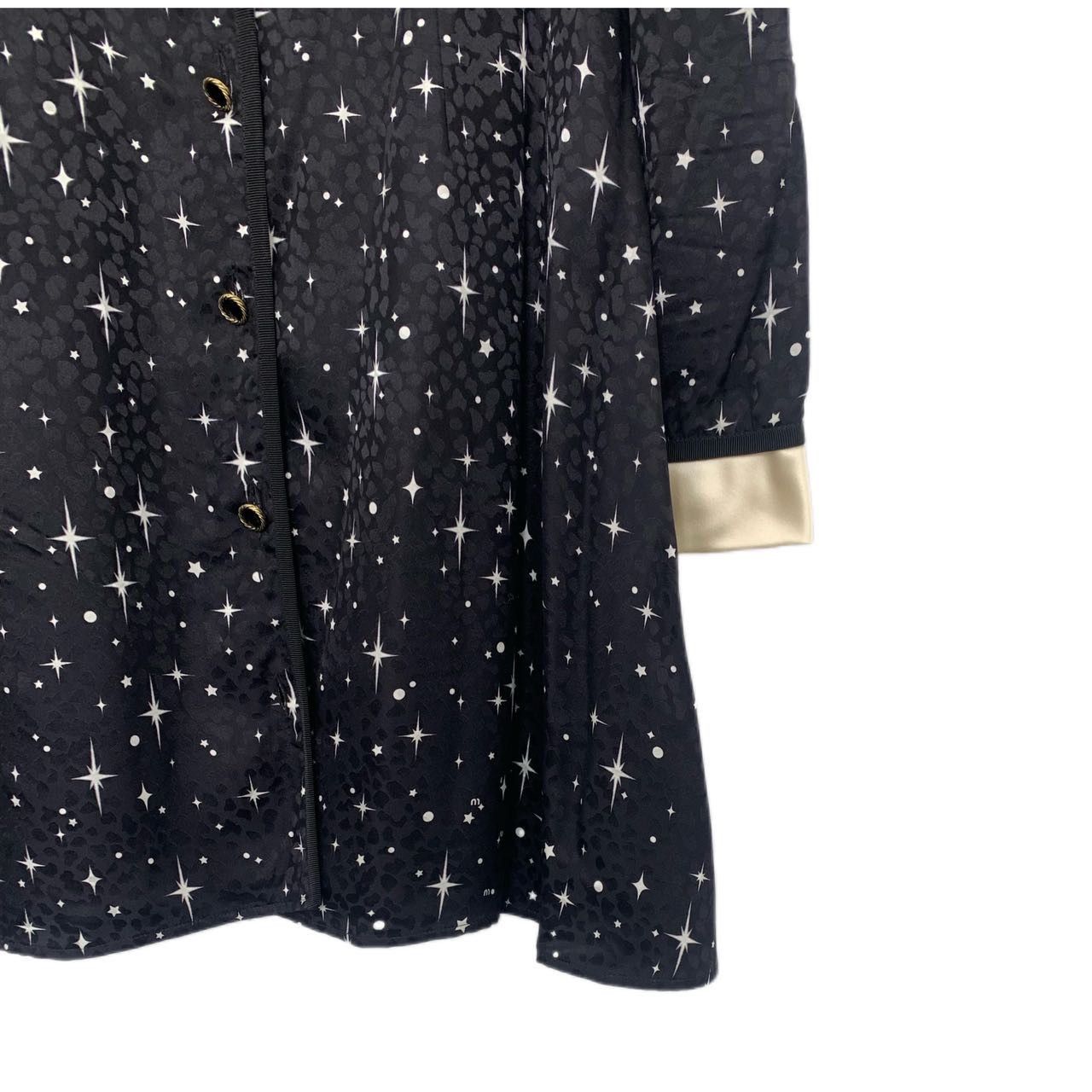 Miu Miu Miu Miu Summer Star Pattern Silk Black Casual Dress K26WX Size M / US 6-8 / IT 42-44 - 2 Thumbnail