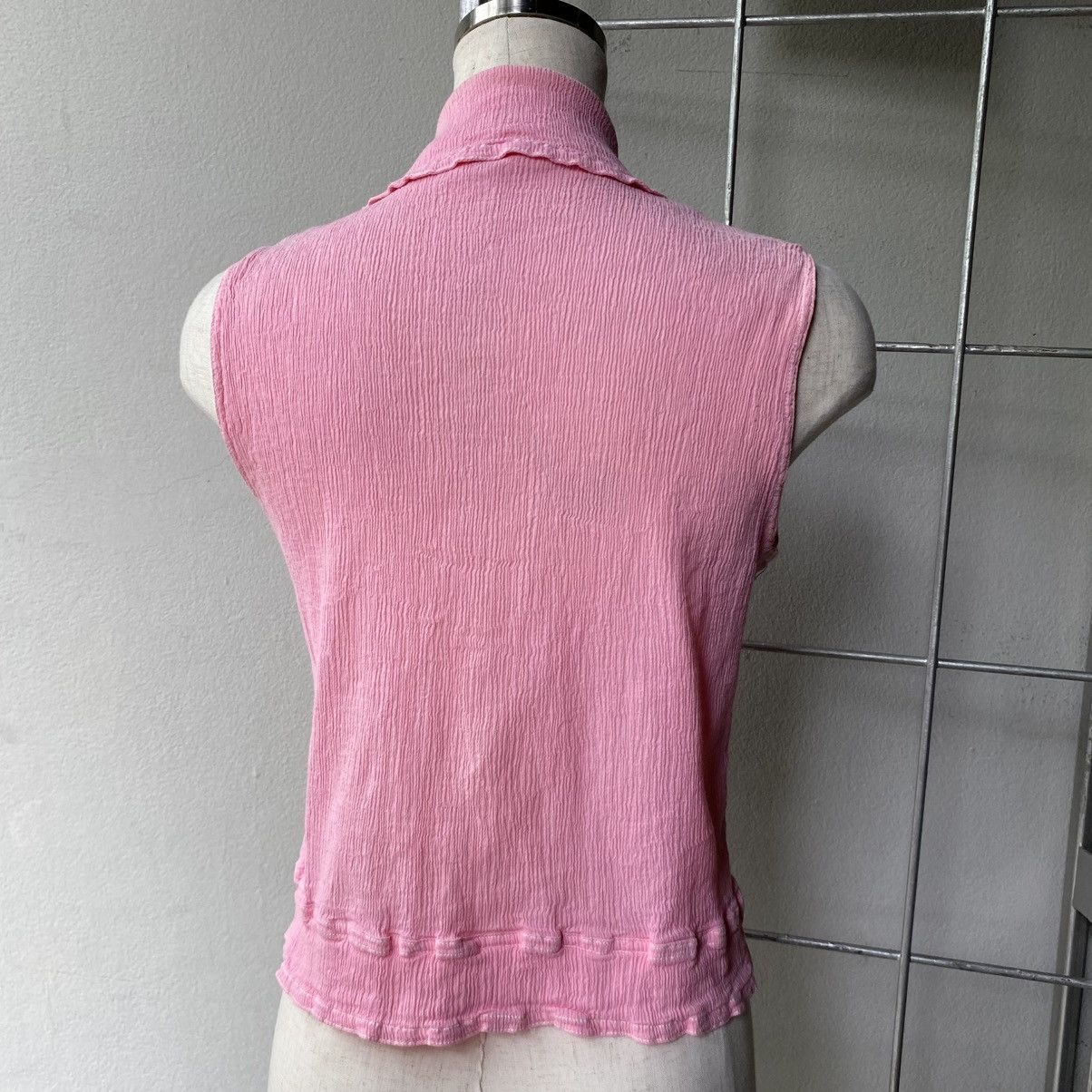 Tsumori Chisato Tsumori Chisato Pink Pleated Zip Sleeveless Shirt Size S / US 4 / IT 40 - 20 Thumbnail