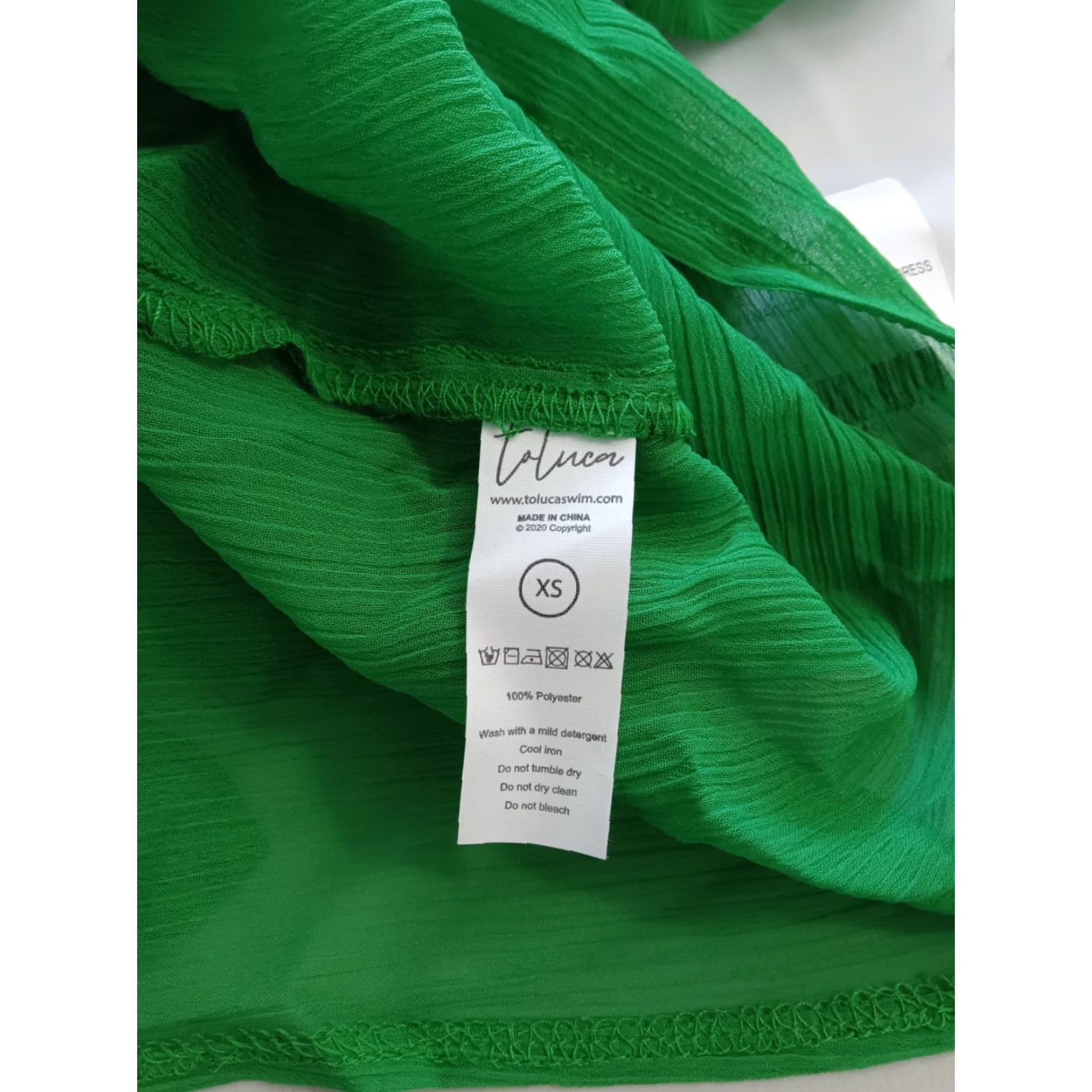 Vintage Toluca Swim Green Maxi Cover Up XS Cowl Neck Sheer Dress Women Beach Casual Size XS / US 0-2 / IT 36-38 - 5 Thumbnail