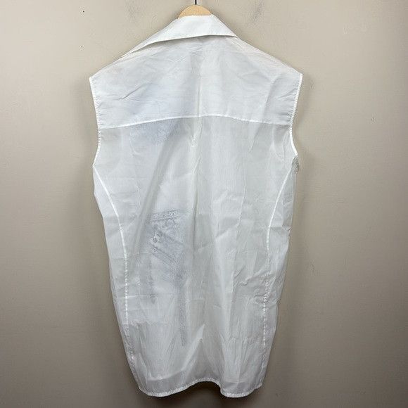 Celine CÉLINE Sleeveless button up shirt in embroidered voile Size S / US 4 / IT 40 - 10 Thumbnail