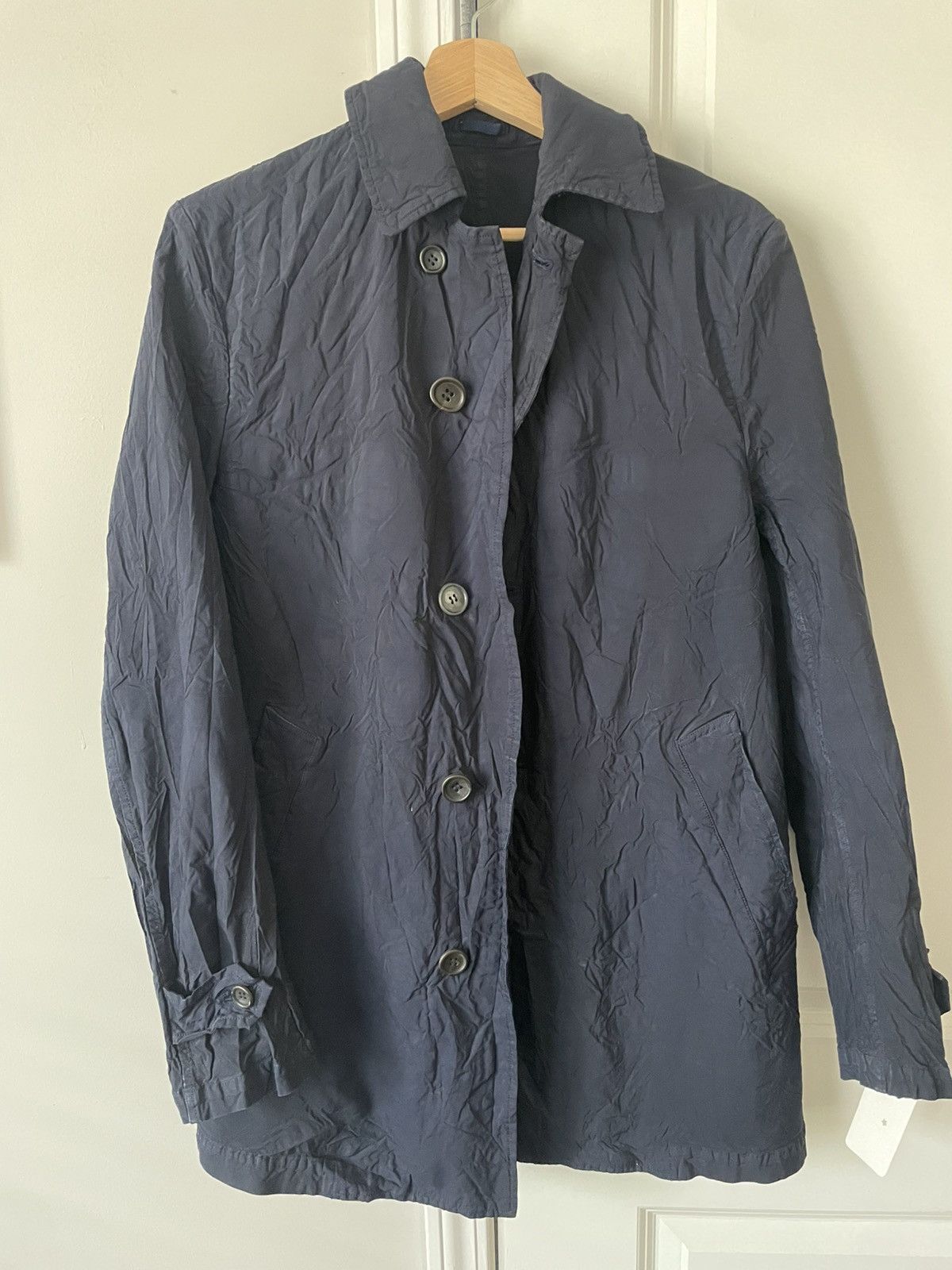 Comme des Garcons Homme Comme des Garçons Navy Blue Coat Size US S / EU 44-46 / 1 - 6 Thumbnail