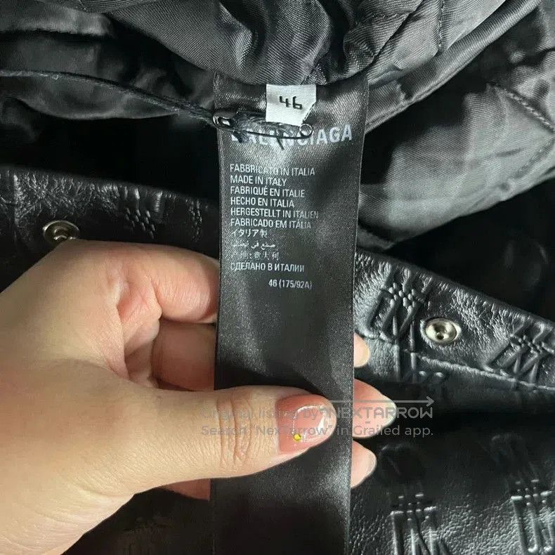 Balenciaga Balenciaga Black Logo Leather Jacket. Size US XXS / EU 40 - 5 Thumbnail