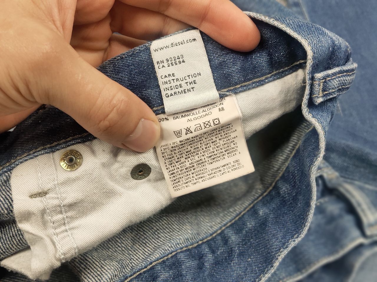 Diesel Vintage Diesel Industry Faded Denim Jeans Y2K Style Tapered Size US 32 / EU 48 - 16 Thumbnail