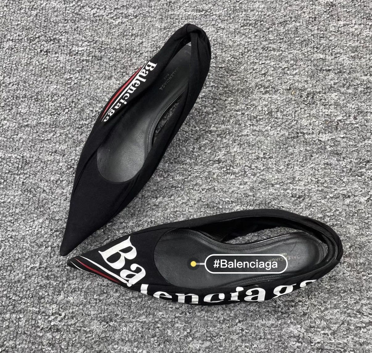 Balenciaga Balenciaga Alphabet Logo Pointed Toe Flats K12 Size US 5.5 / IT 35.5 - 1 Thumbnail