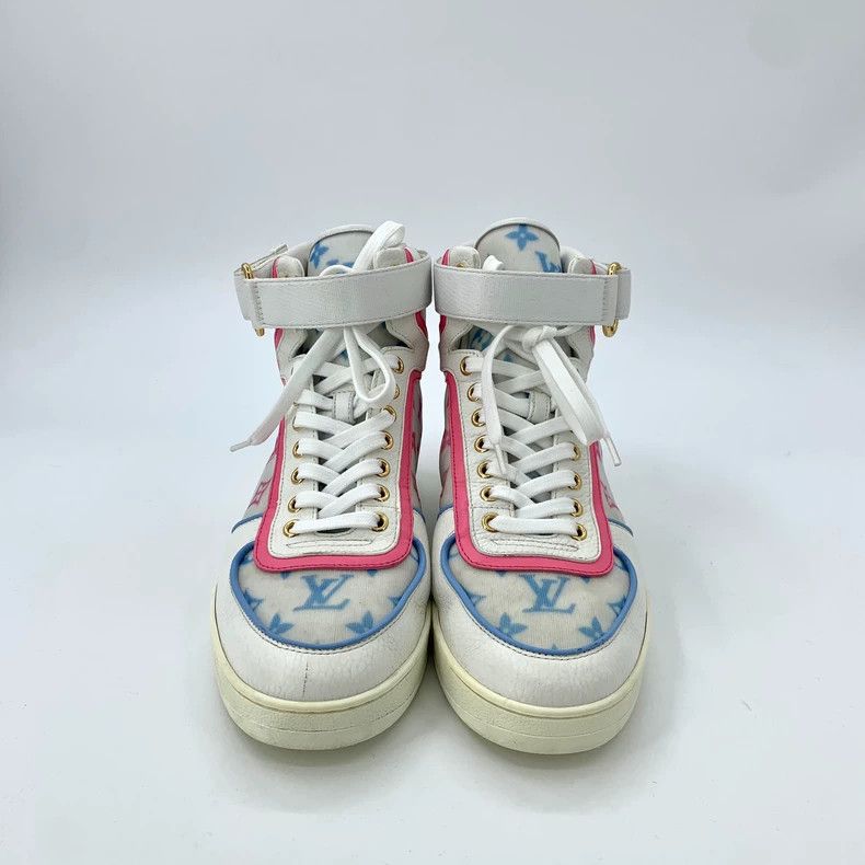Louis Vuitton Louis Vuitton Color-block logo presbyopic lace-up high-top Size US 6.5 / EU 39-40 - 3 Thumbnail