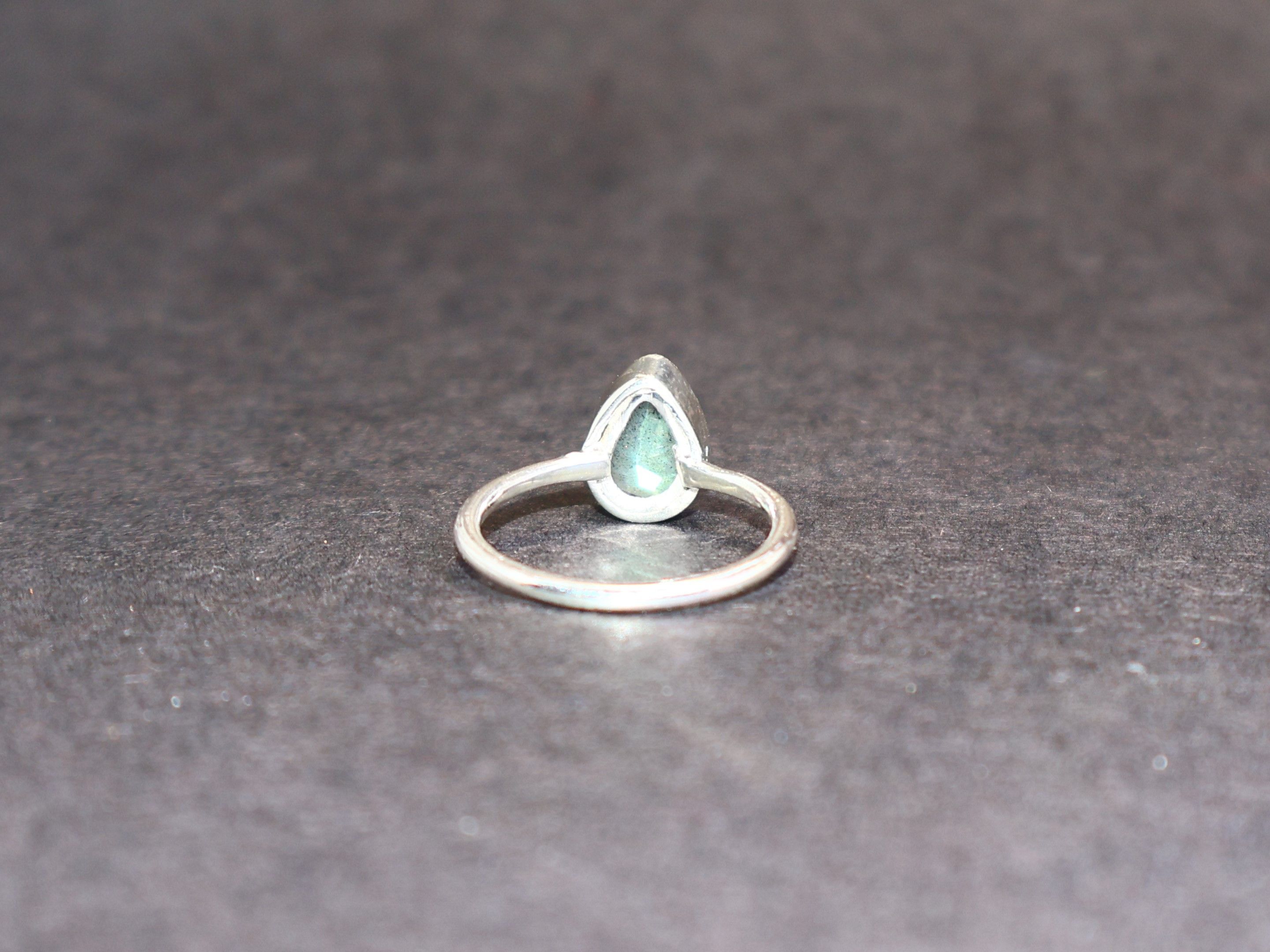 Handmade Labradorite Ring, Handmade Ring, Sterling Silver Unique Ring Size ONE SIZE - 7 Thumbnail