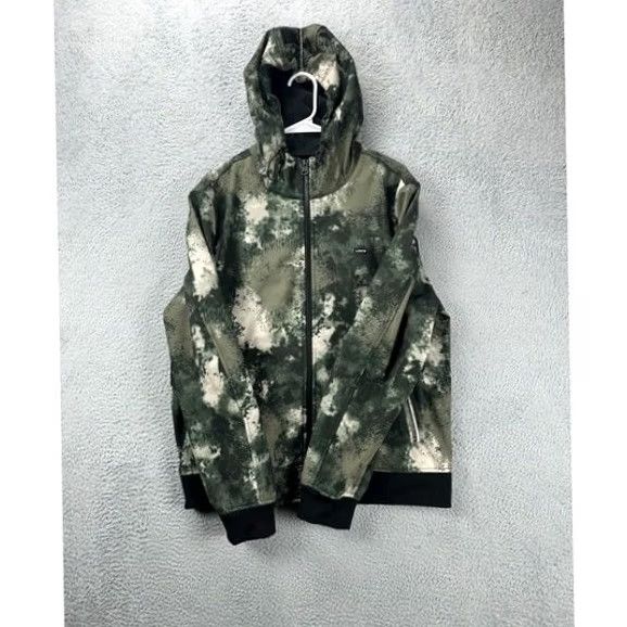 Levi's VINTAGE? Levis Full Zip Jacket Mens L Green Camouflage Soft Shell Hoodie Pockets Logo Size US L / EU 52-54 / 3 - 6 Thumbnail