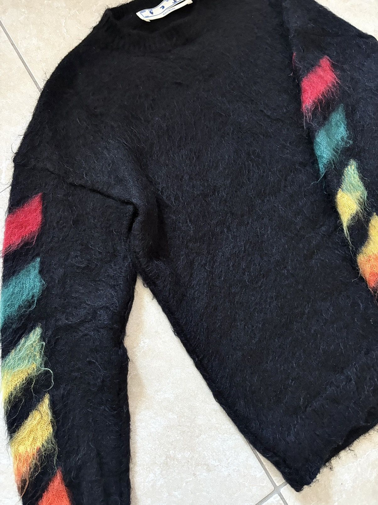 Off-White off white Mohair diag brushed knitwear Size US M / EU 48-50 / 2 - 5 Thumbnail