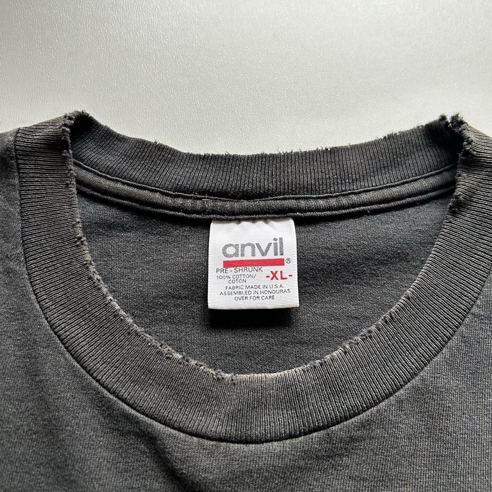 Anvil Vintage Josta Energy Shirt XL 90s Promo Made USA Faded Black Size US XL / EU 56 / 4 - 8 Thumbnail