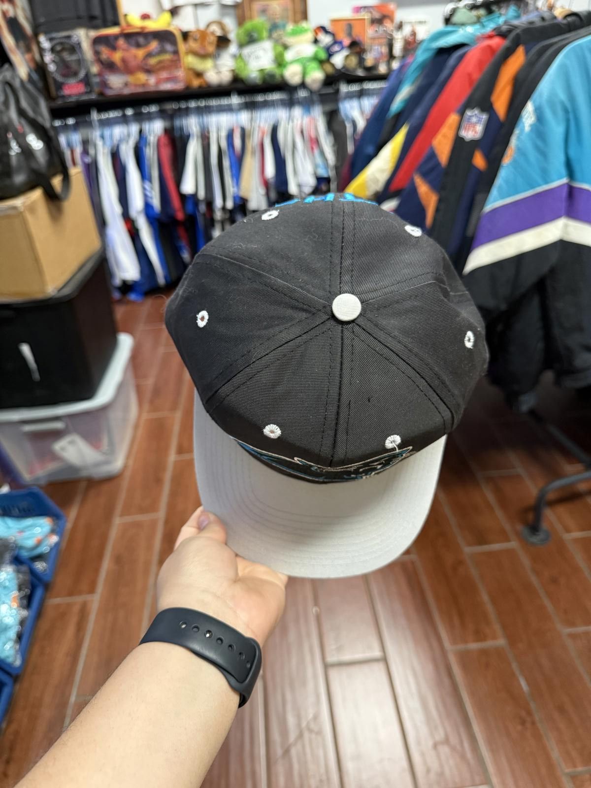 Designer 90's Vintage North Carolina Panthers Snapback Hat Size ONE SIZE - 4 Thumbnail