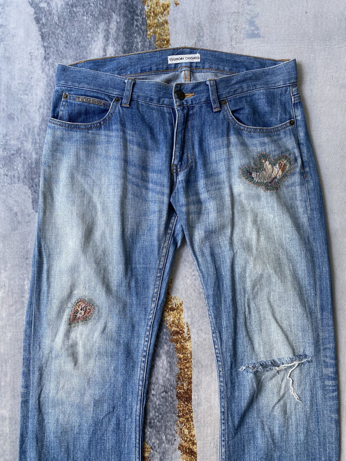 Issey Miyake Vintage 90’s Tsumori Chisato By Issey Miyake Distressed Jean Size US 33 - 5 Thumbnail