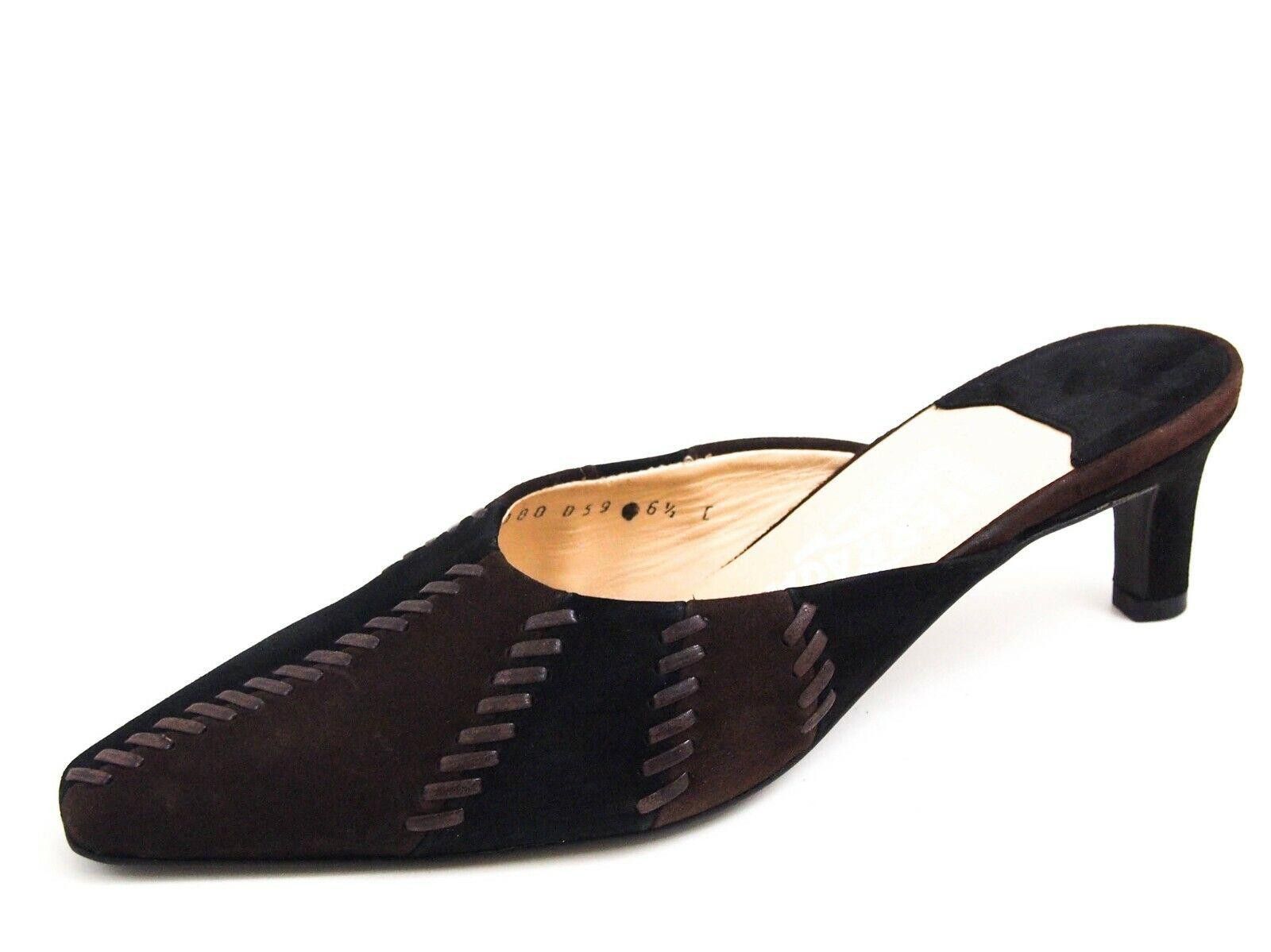 Salvatore Ferragamo Black Leather Lyrai Thong Mules | Grailed