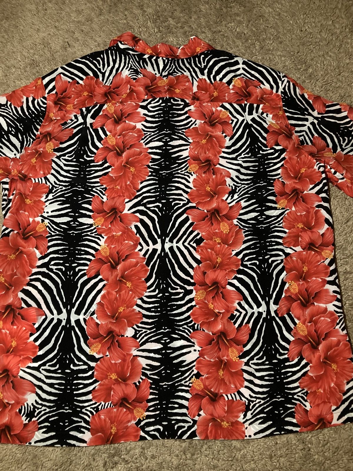 Celine New SS25 Celine Floral Bloom Silk Camp Collar Shirt Hawaiian Size US L / EU 52-54 / 3 - 11 Thumbnail
