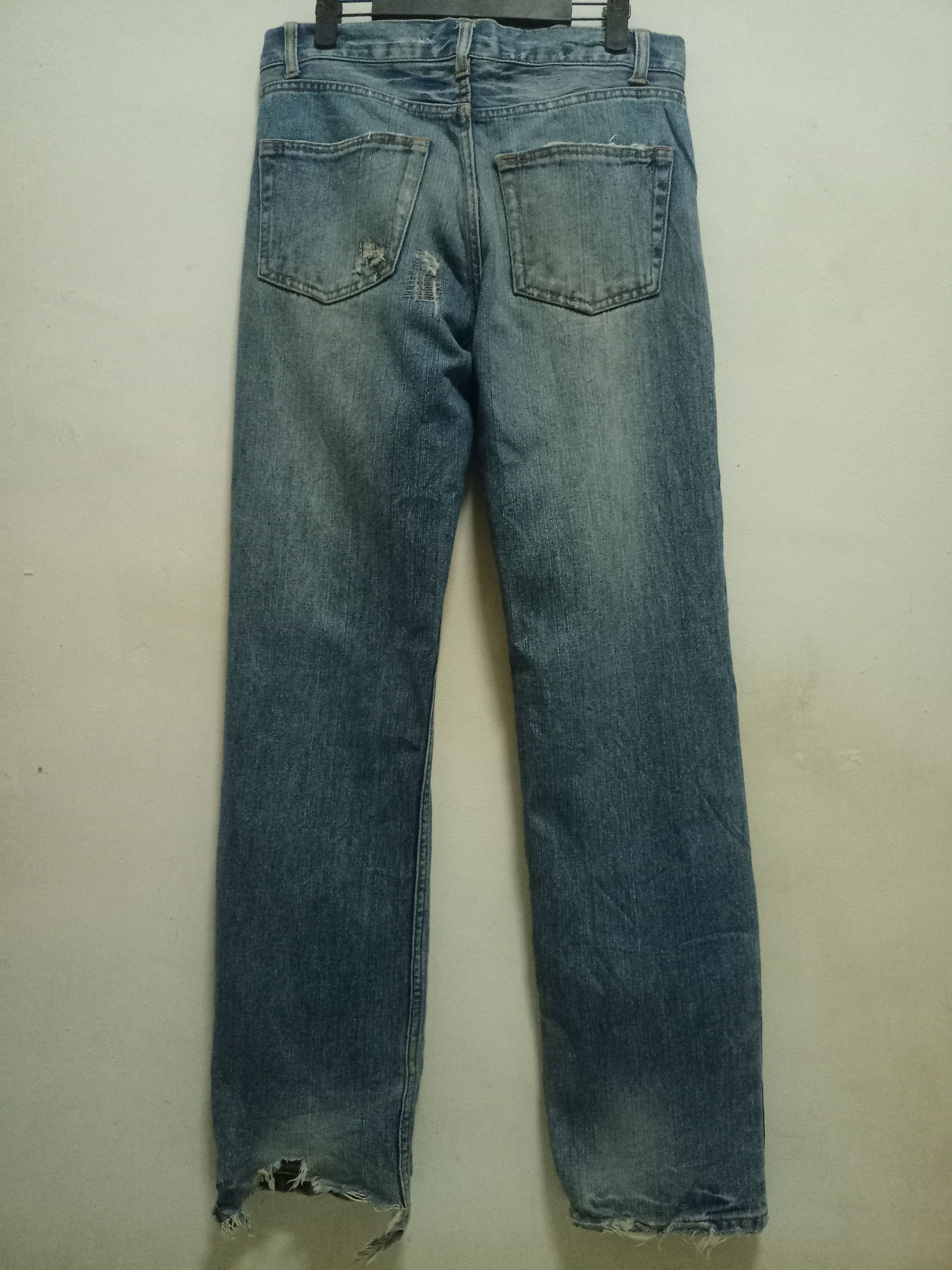 Japanese Brand Vintage Japanese Brand Blue Wash Distressed Loose Jeans Size US 31 - 2 Thumbnail