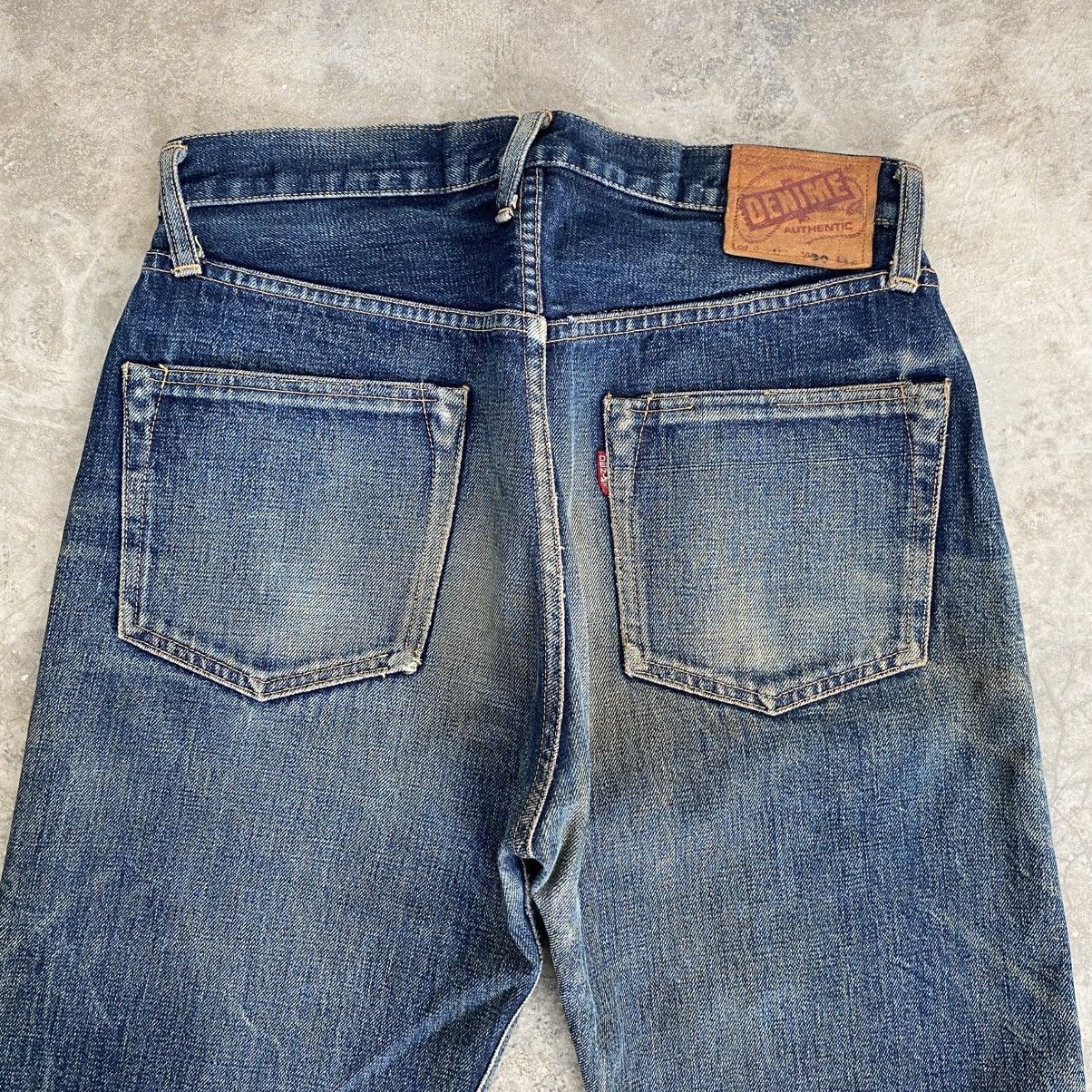 Denime Vintage 90’s Denime Faded Blue Distressed Selvedge Jeans Size US 30 / EU 46 - 12 Thumbnail