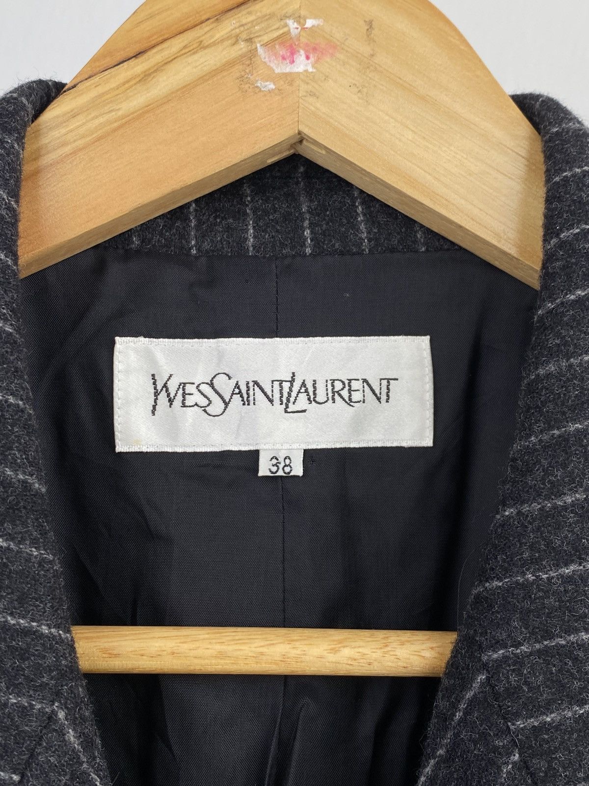 Yves Saint Laurent 2000’s YSL Stripped Wool Blazer Jacket Size US S / EU 44-46 / 1 - 2 Thumbnail