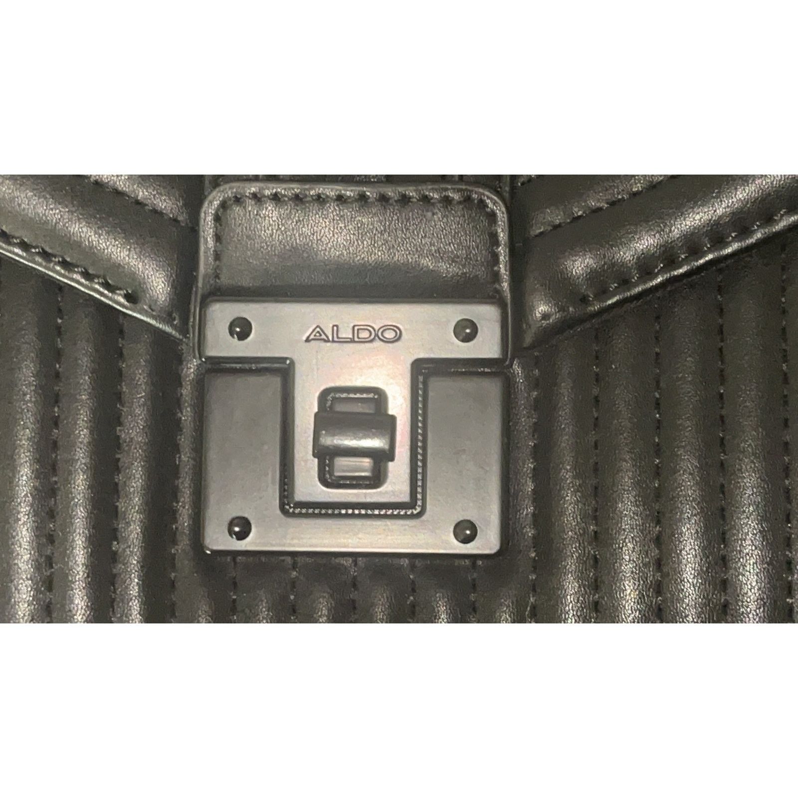 Aldo ALDO Jerilini Black Quilted Top Handle Satchel Size ONE SIZE - 7 Thumbnail