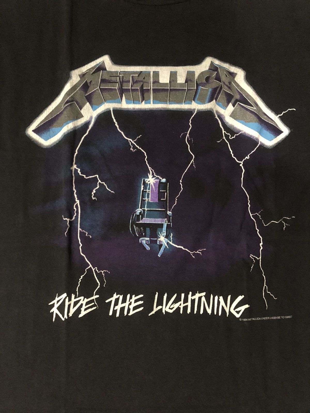 Vintage 1994 Metallica Ride The Lightning Shirt Giant