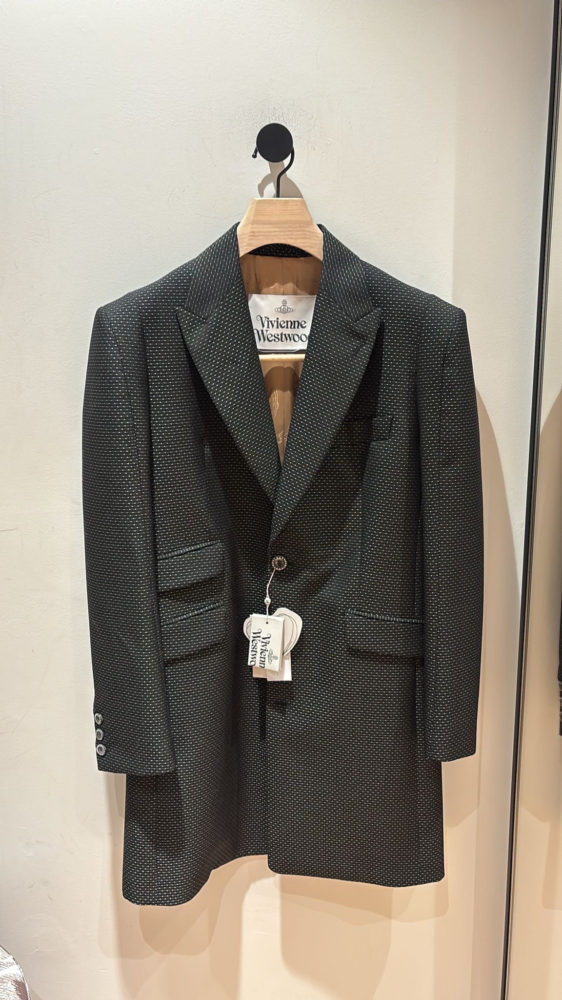Vivienne Westwood o1srvl11e0326 Classic Tweed Coat in Black/White Size US L / EU 52-54 / 3 - 1 Preview