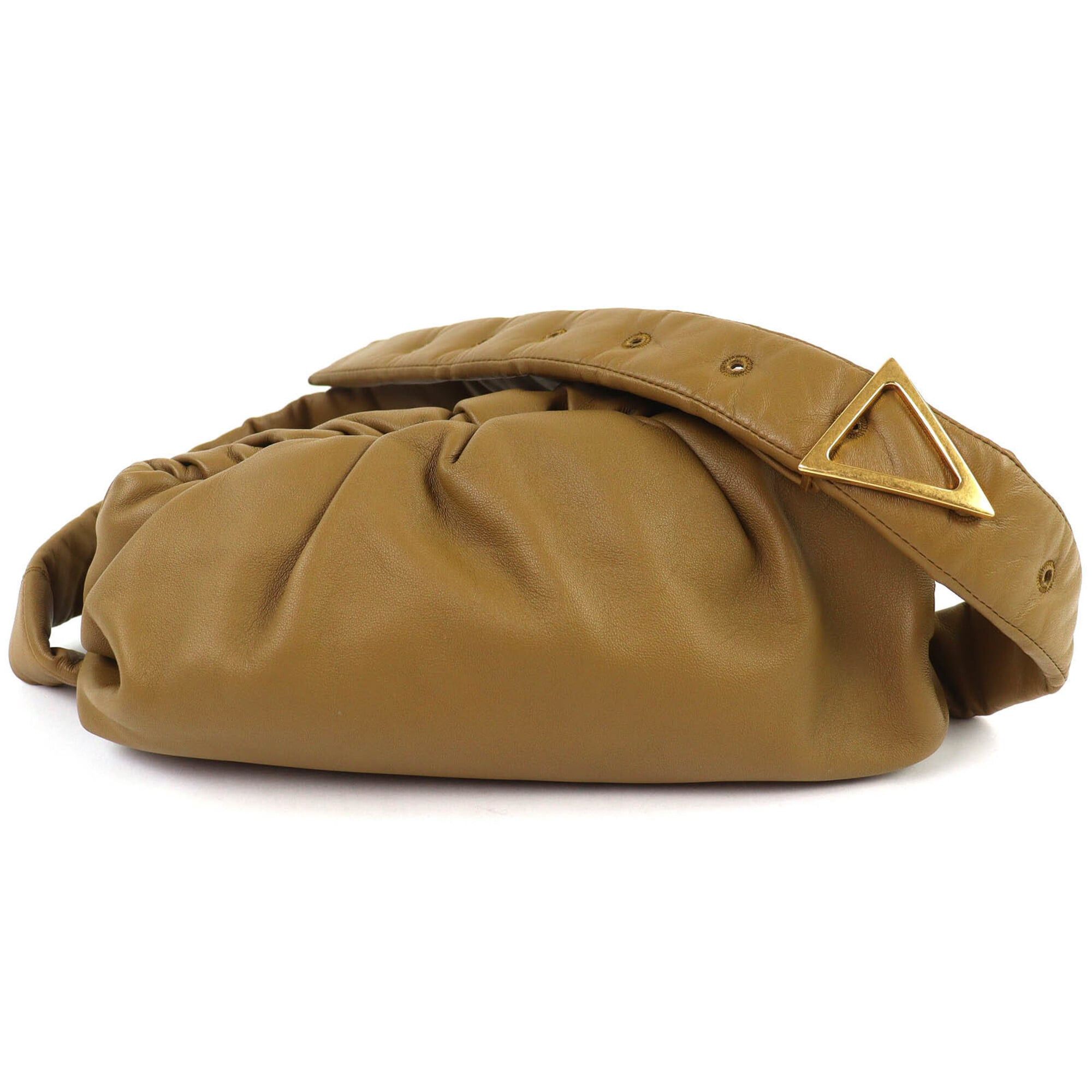 Bottega Veneta BOTTEGA VENETA 620954 The Body Pouch, Lambskin Leather, Shirred Bag, Brown, Made in Italy, Women's Size ONE SIZE - 1 Thumbnail