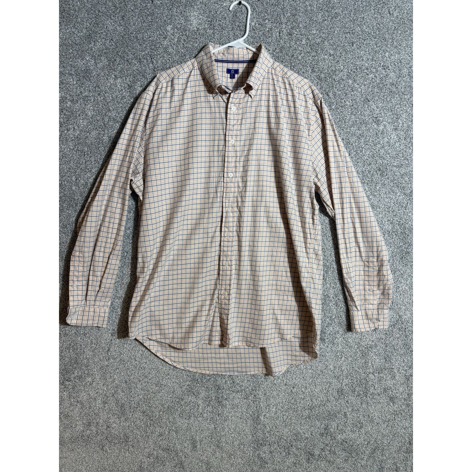 Footjoy FootJoy Golf Shirt Mens XL Preppy Academia OfficePlaid 2010s Size US XL / EU 56 / 4 - 1 Thumbnail
