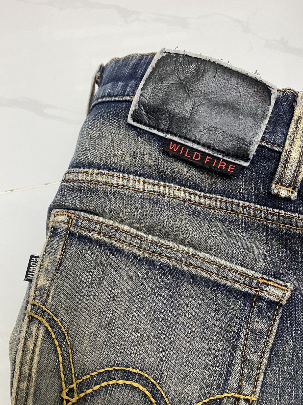 14th Addiction 🔥EDWIN WILD FIRE THRASHED DISTRESSED DENIM JEANS Size US 29 - 9 Thumbnail