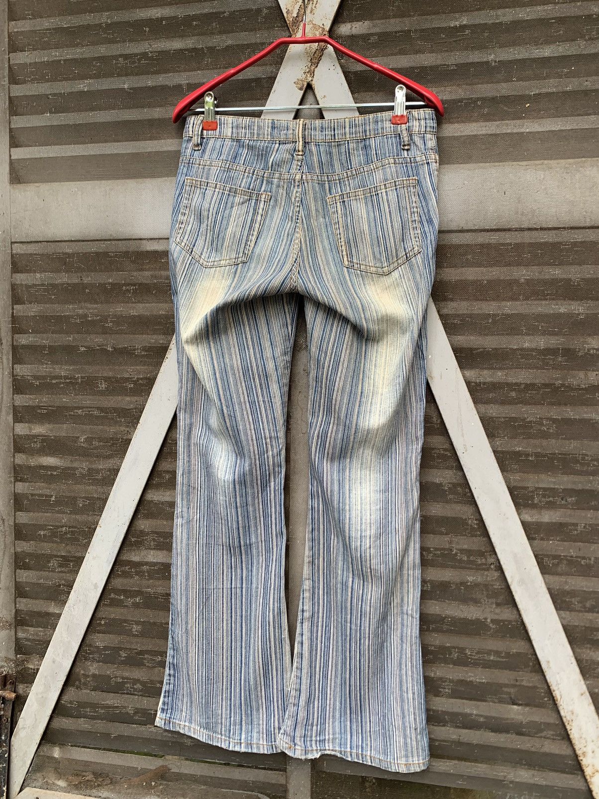 Dolce & Gabbana 👹Vintage DOLCE & GABBANA STRIPED FLAIR JEANS MADE IN ITALY Size US 30 / EU 46 - 14 Thumbnail