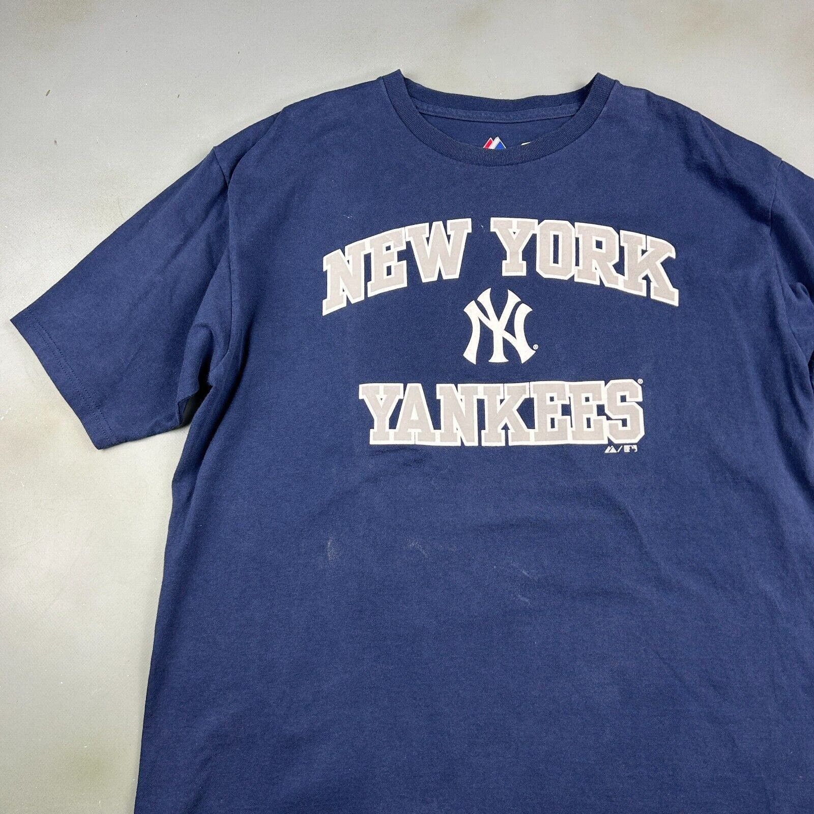 Majestic VINTAGE | New York Yankees Arch Logo Baseball T-Shirt sz L Size US L / EU 52-54 / 3 - 2 Thumbnail