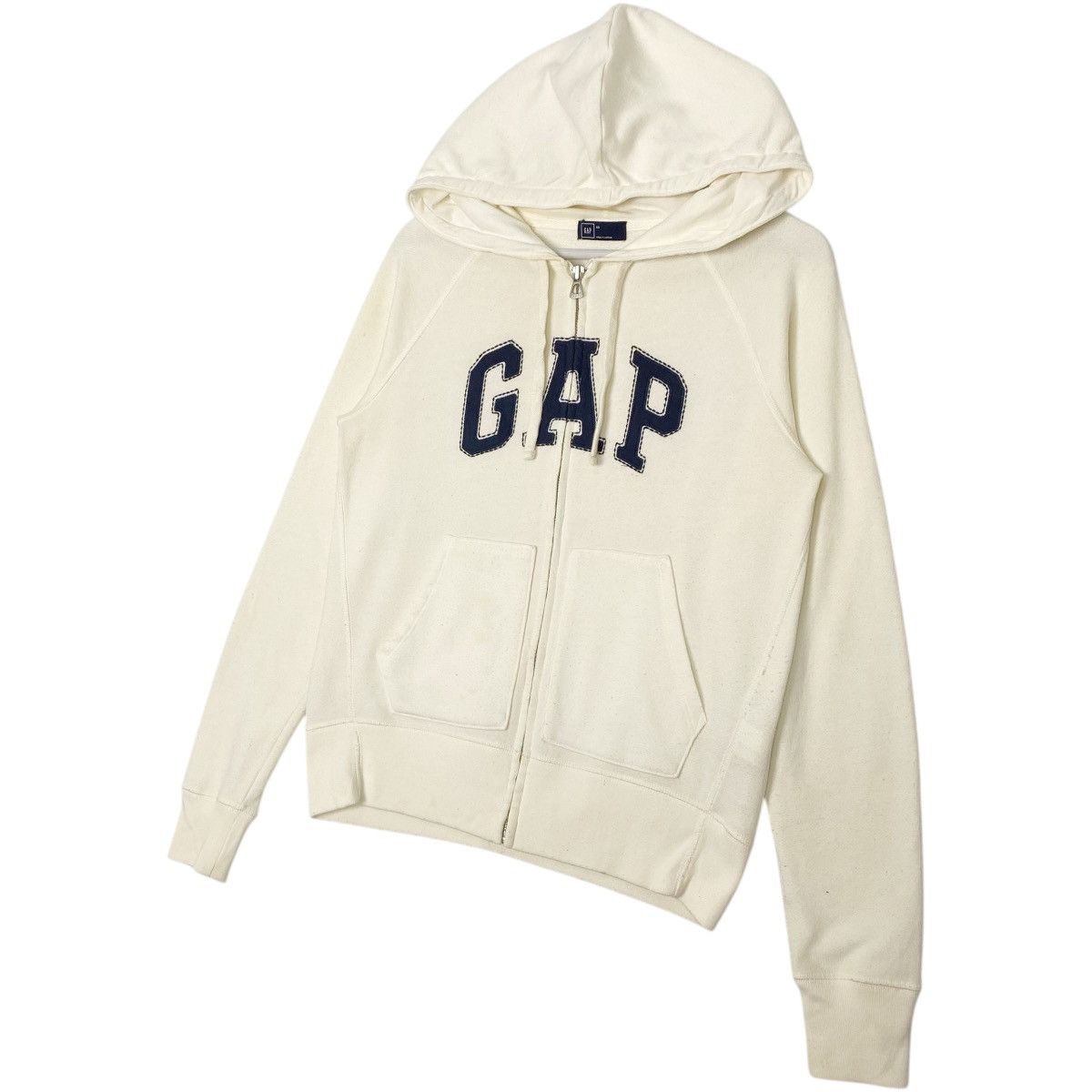 Vintage Vintage Gap Full Zip Hoodie White Pullover Jumper Size Xs Size US XS / EU 42 / 0 - 2 Thumbnail