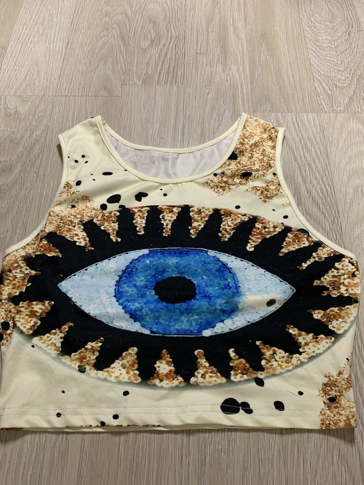 20471120 × If Six Was Nine × Le Grande Bleu (L.G.B.) Avantgarde tank top eyes, vintage, y2k, opium style Size XS / US 0-2 / IT 36-38 - 4 Thumbnail