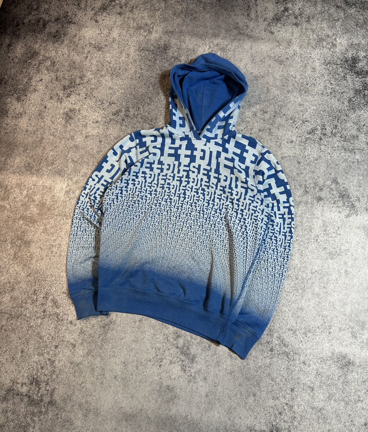Diesel Y2K Vintage Diesel Hoodie Monogram Logo Avant Garde Rare VTg Size US L / EU 52-54 / 3 - 1 Thumbnail