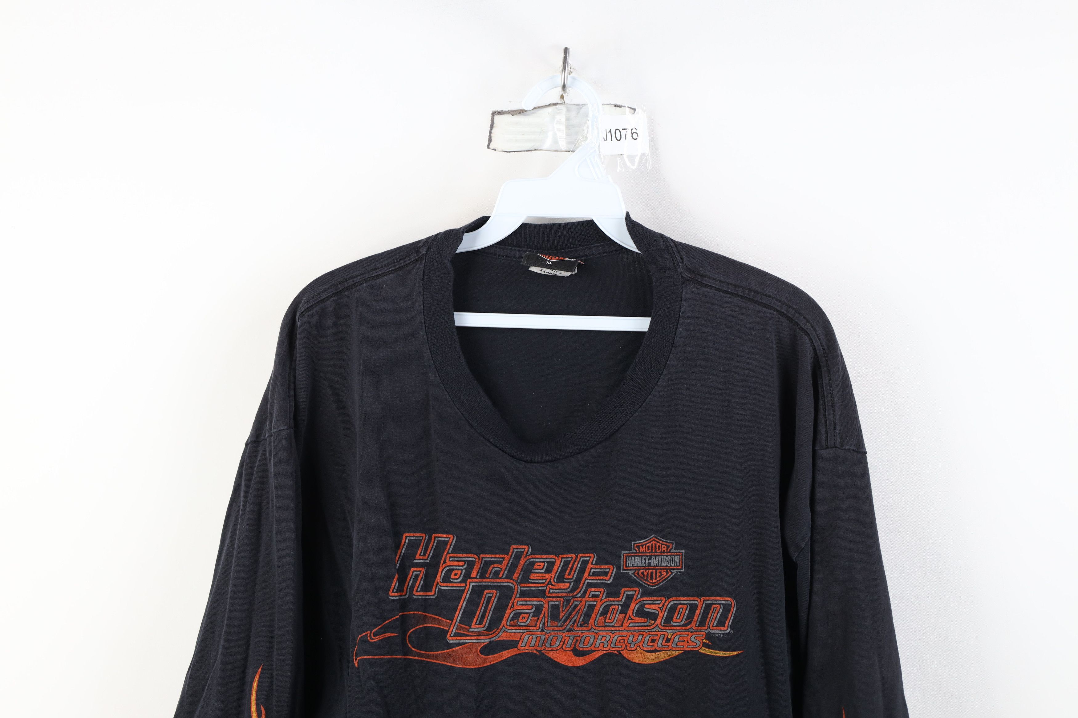 Harley Davidson Vintage Y2K Harley Davidson Flames Long Sleeve T-Shirt USA Size US XL / EU 56 / 4 - 2 Thumbnail