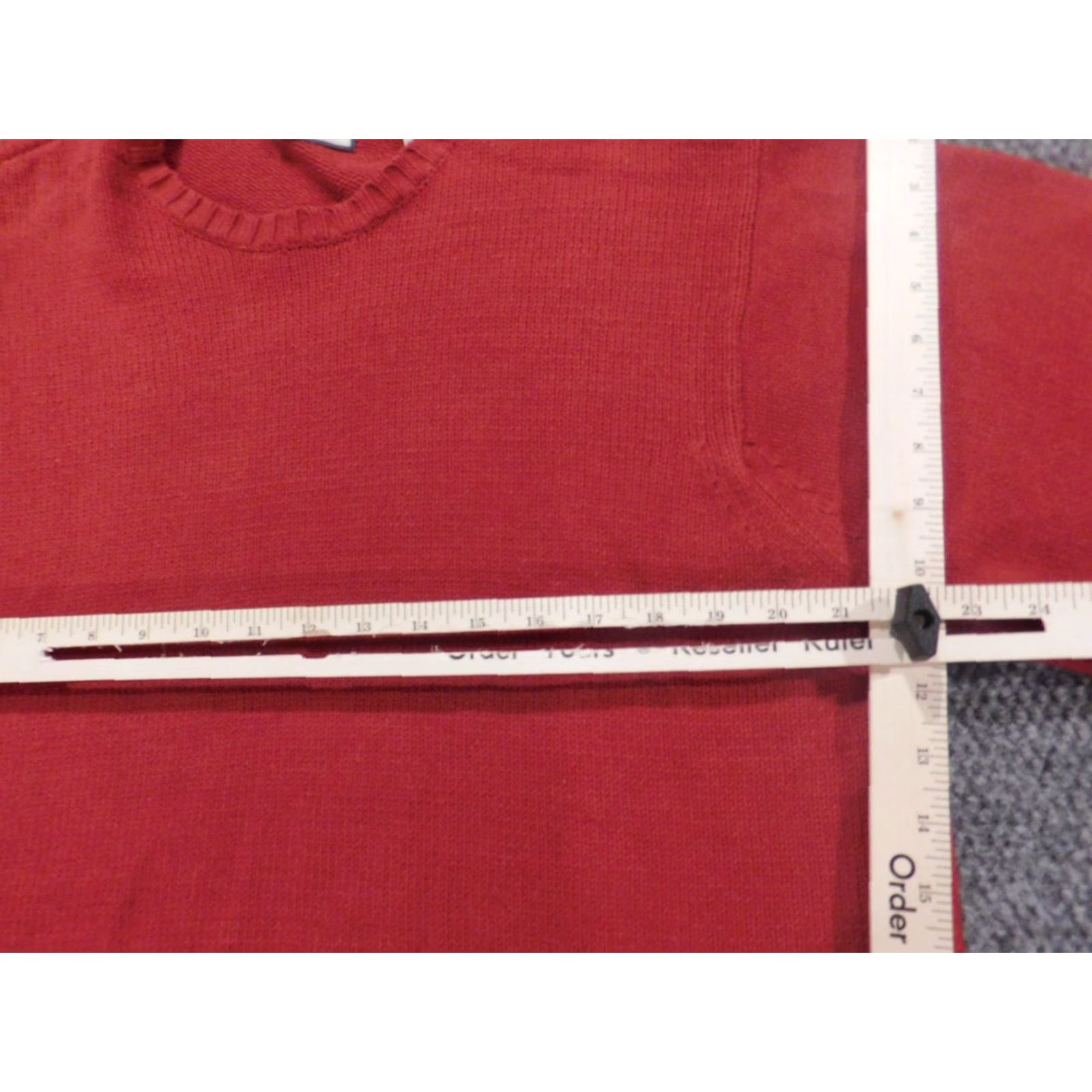 Izod IZOD Sweater Men L Red Crew Neck Pullover Logo Classic Knit Open-Knit Casual Winter Regular Fit Size US L / EU 52-54 / 3 - 5 Thumbnail