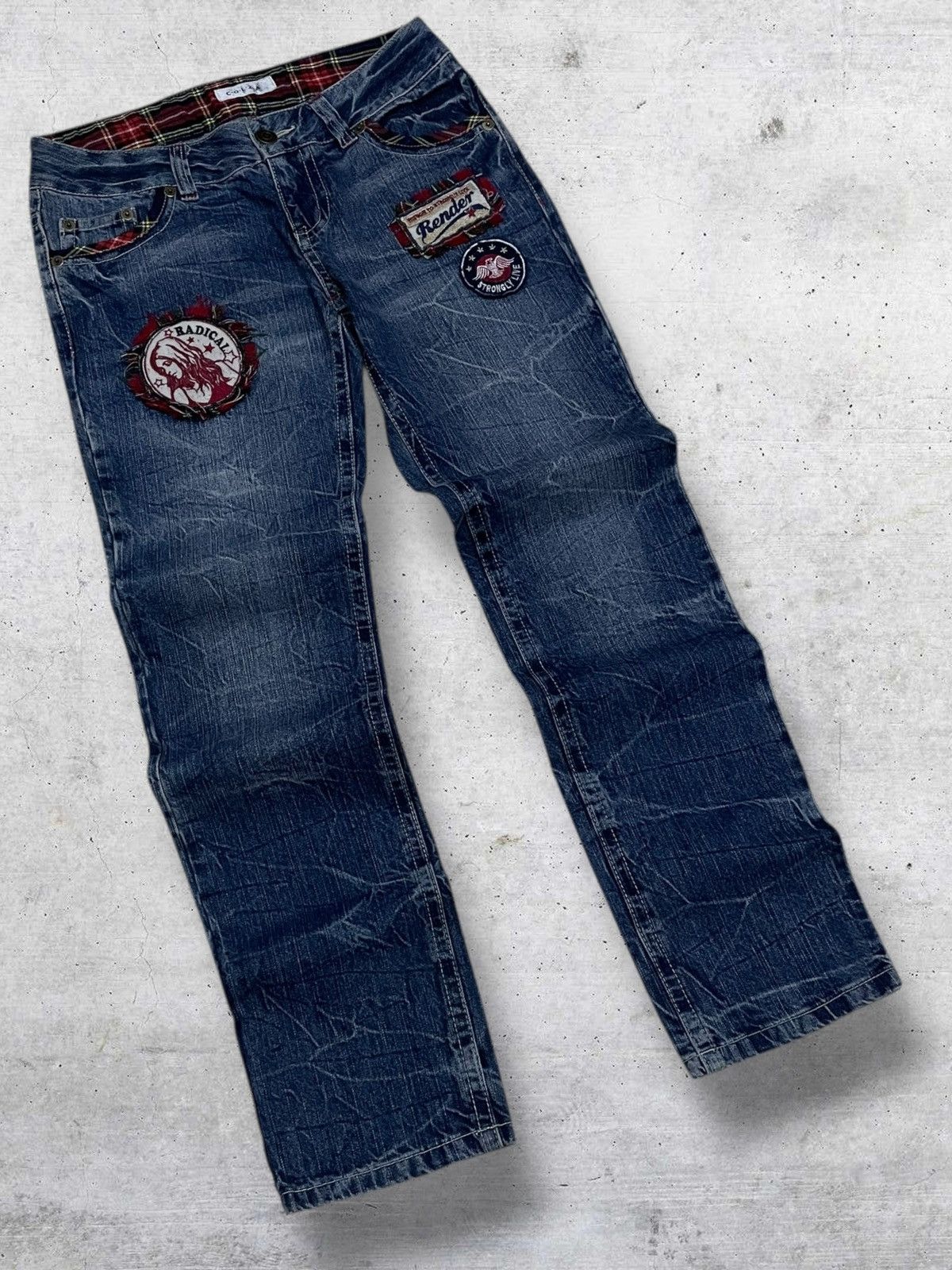 Hysteric Glamour COLZA RADICAL JAPAN DESIGNER PUNK GIRL HYSTERIC PATCH DENIM Size US 30 / EU 46 - 2 Thumbnail
