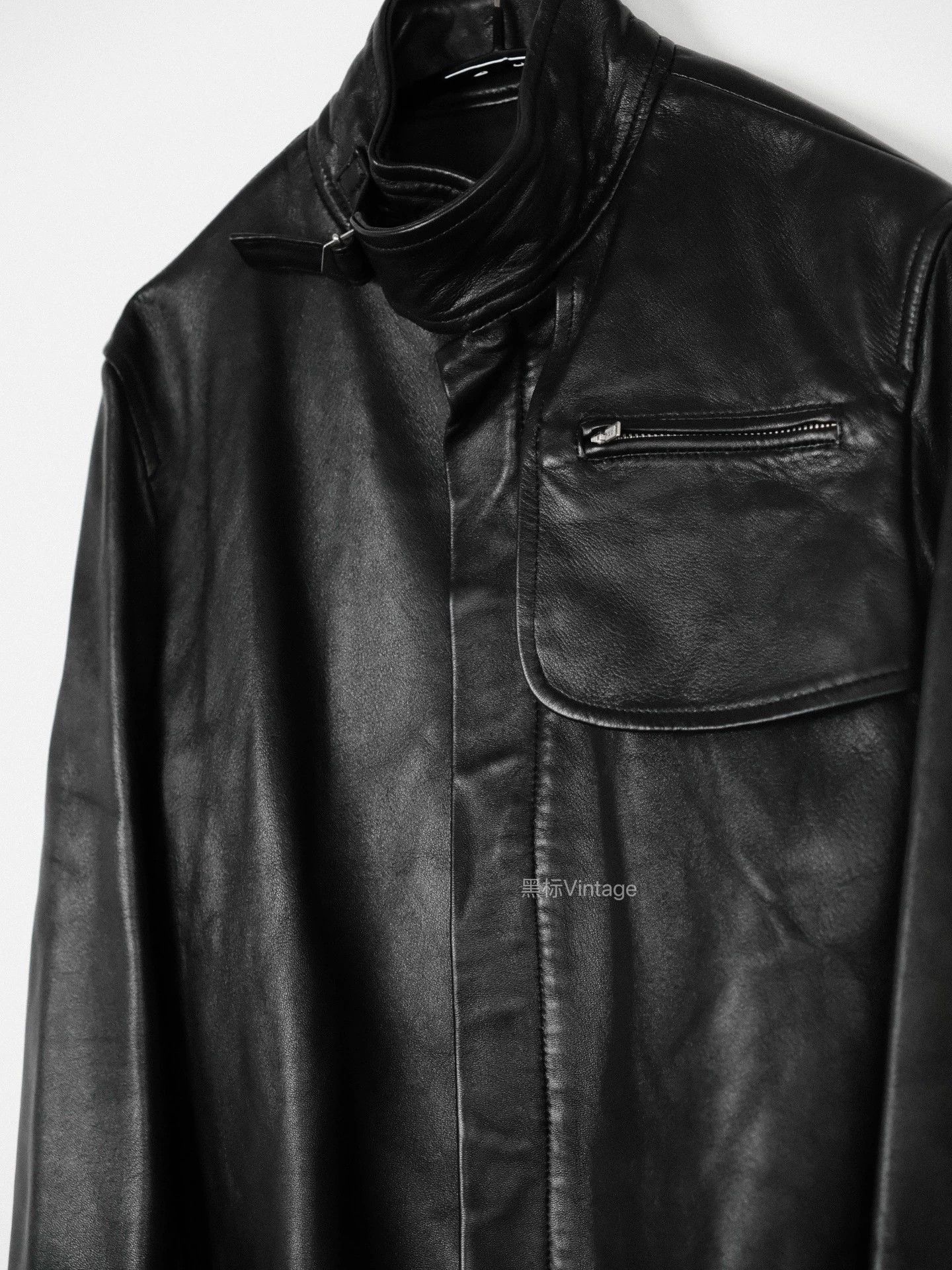 Yohji Yamamoto Yohji Noir 04AW Vintage Collar Zip Biker Jacket Women's Size US M / EU 48-50 / 2 - 3 Thumbnail