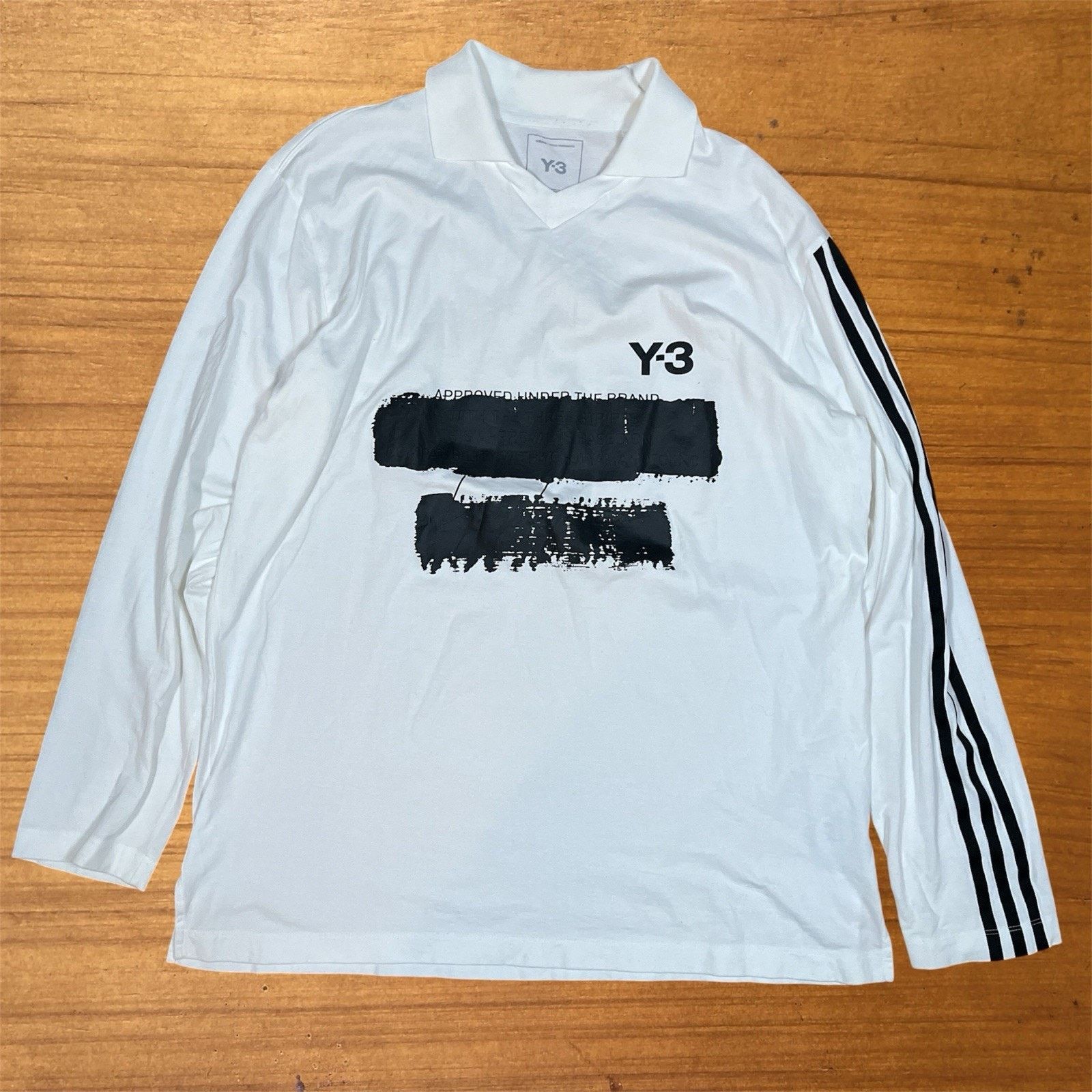 adidas Y-3 U GFX Logo L/S Tee White T-Shirt Yohji Yamamoto