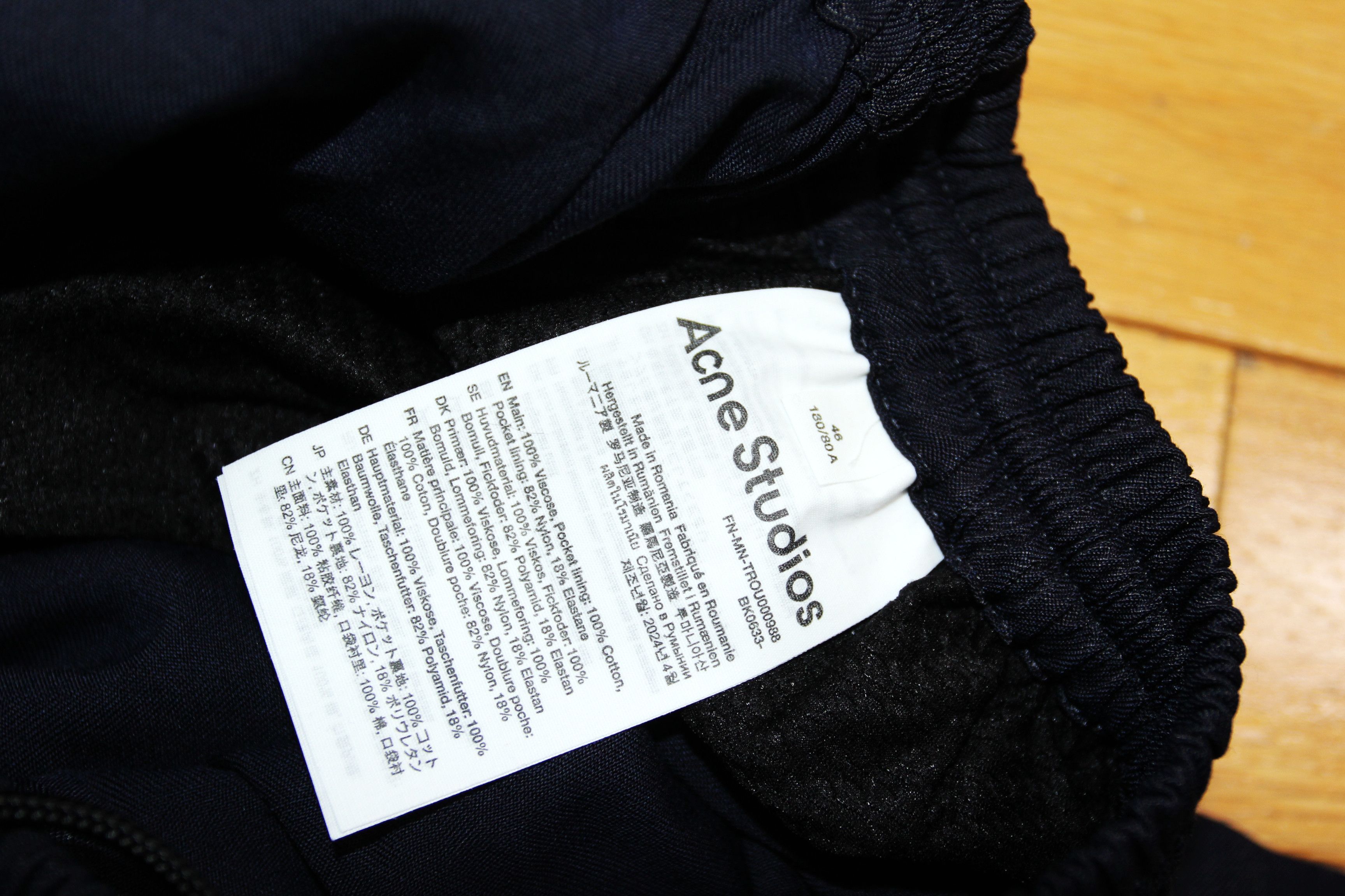 Acne Studios BNWT AW24 ACNE STUDIOS WIDE LEG TRACKSUITS SWEATPANTS 46 Size US 30 / EU 46 - 9 Thumbnail