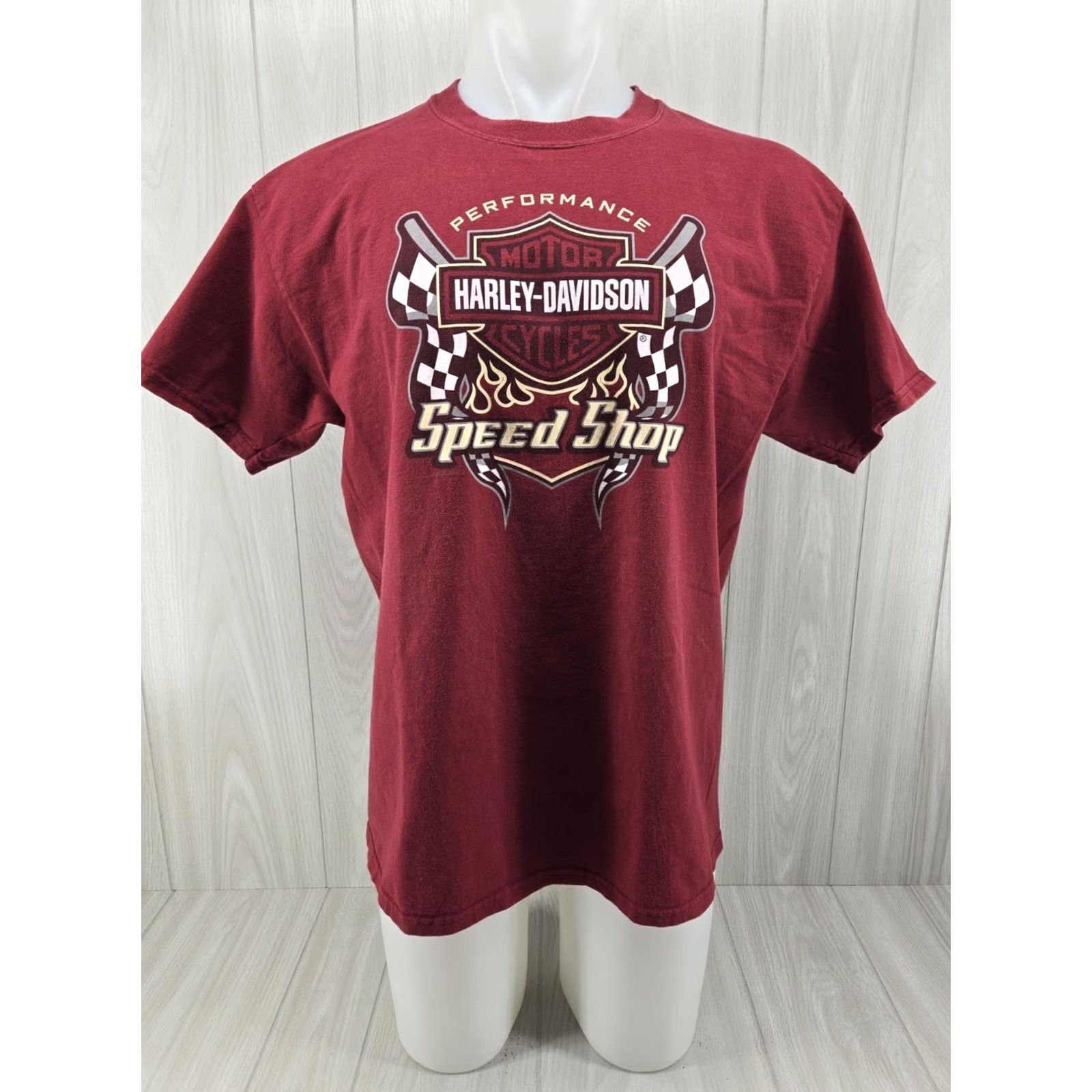 Harley Davidson Harley-Davidson Shirt Mens L Red Biker Beach House Shallotte NC 90s ? Size US L / EU 52-54 / 3 - 2 Thumbnail