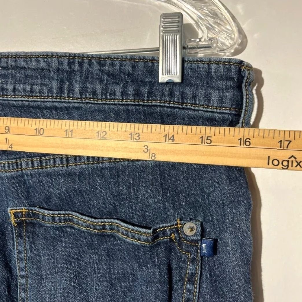 Anthropologie VINTAGE Anthropologie Pilcro Ankle Distressed Washed Dark Blue Denim Jeans Women Size 27 Size 27" / US 4 / IT 40 - 6 Thumbnail