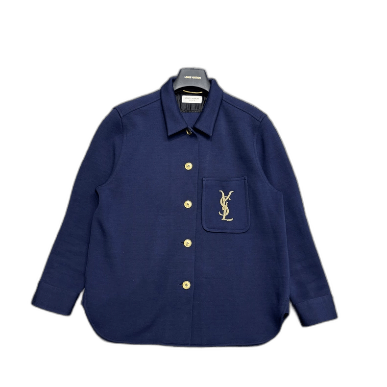 SLP Embroidered Letter Wool Jacket-